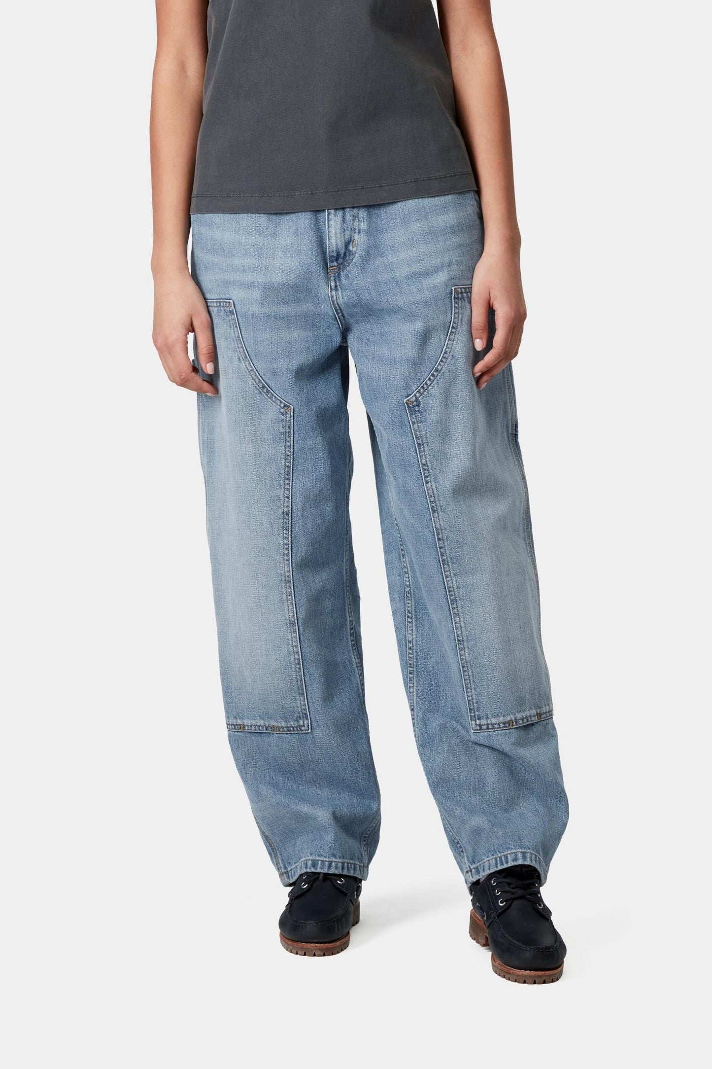 Women's Brandon Double Knee Pant Blue (Burst Washed)