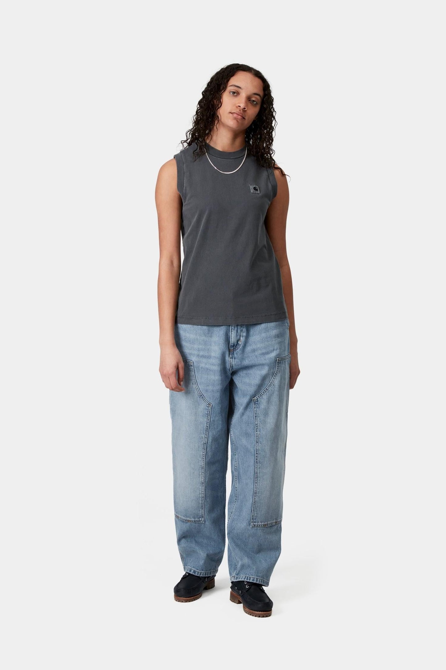 Women's Brandon Double Knee Pant Blue (Burst Washed)