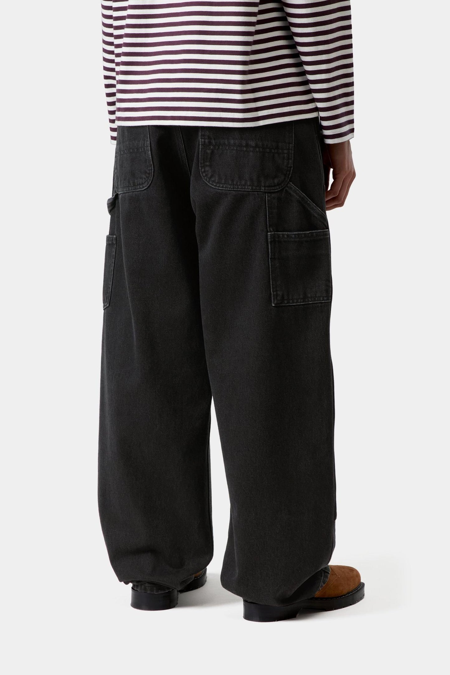 Brandon Double Knee Pant Black (Stone Washed)