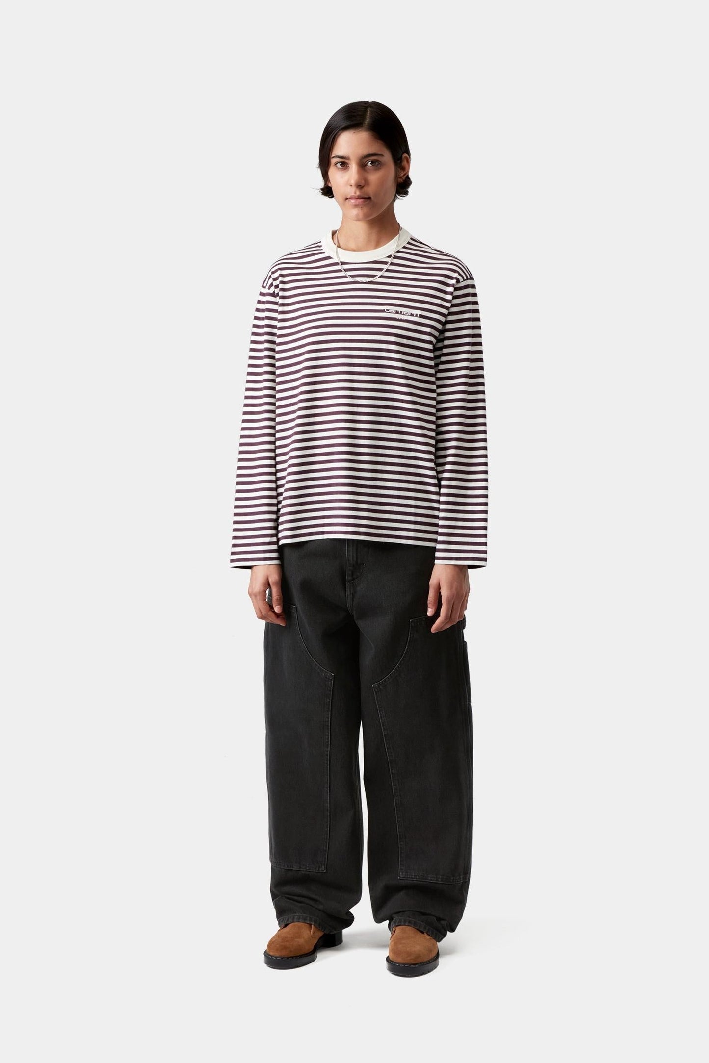 Brandon Double Knee Pant Black (Stone Washed)