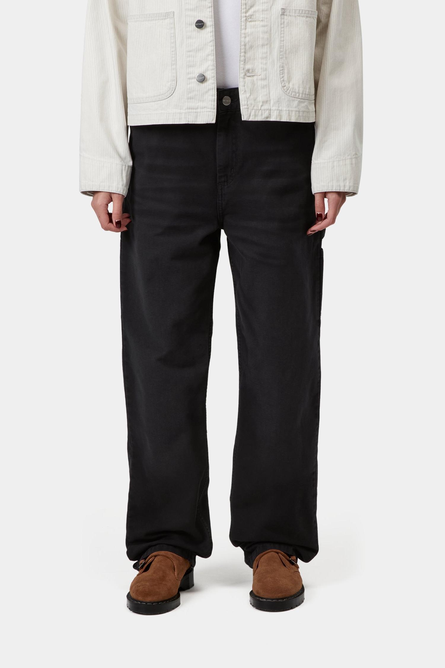 Pierce Pant Straight Black (Stone Canvas)