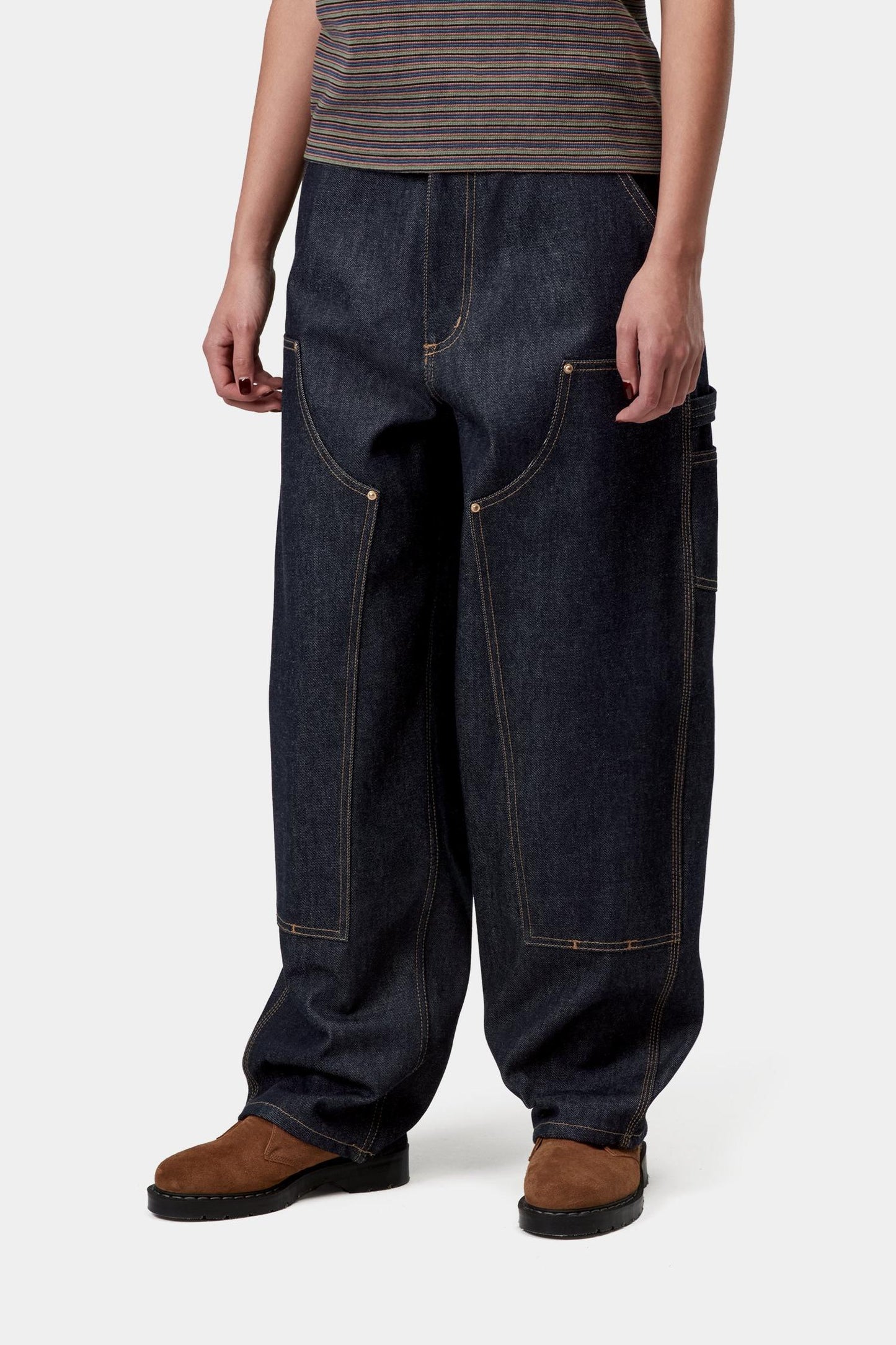 Brandon Double Knee Pant Blue (Rigid)