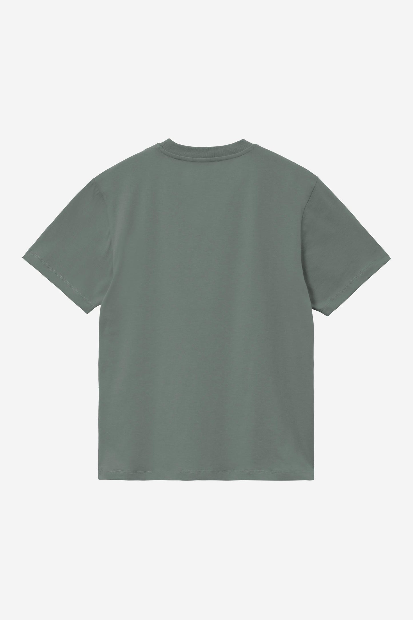Script Embroidery T-Shirt Velvet Green / Gentle Orange