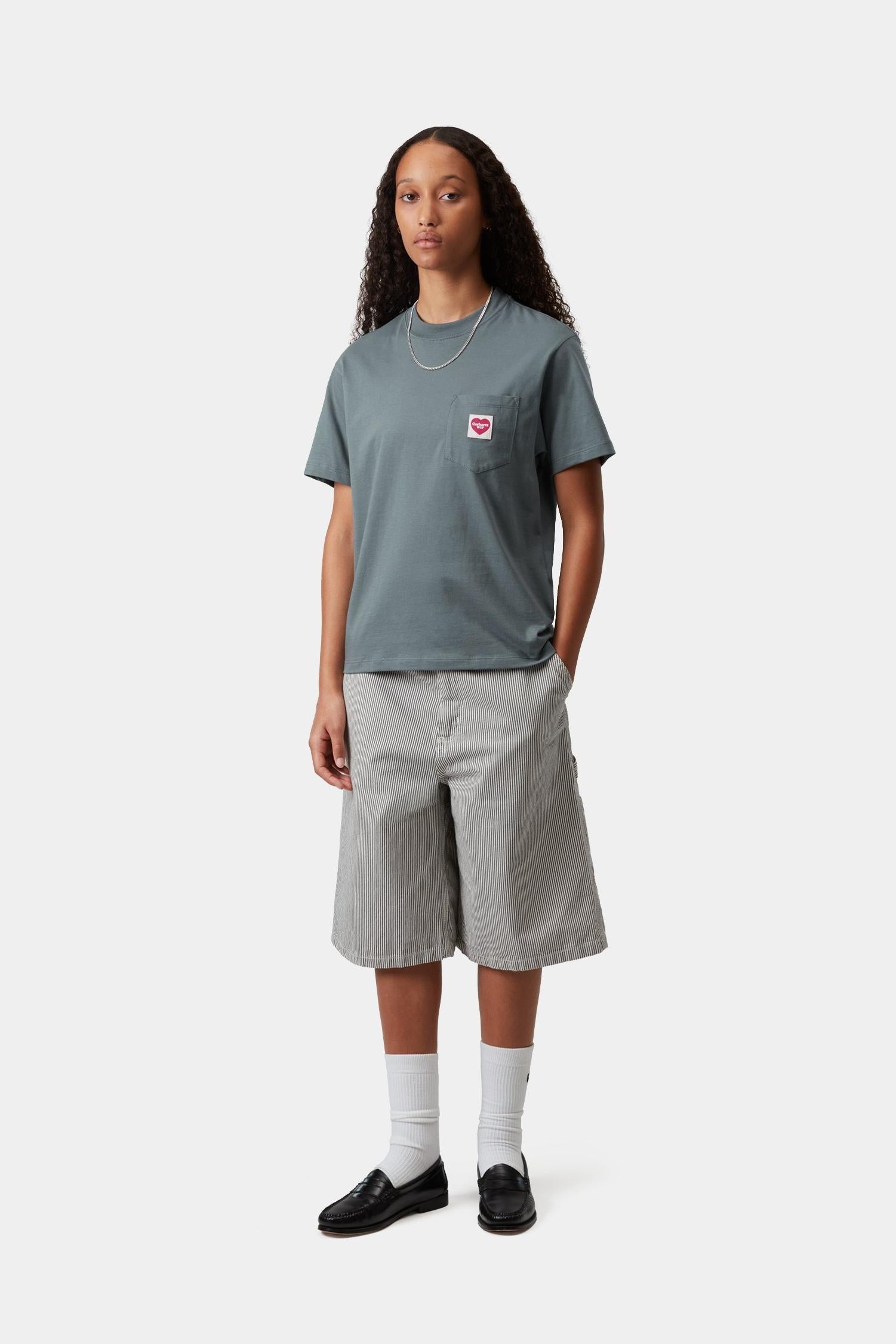 Pocket Heart T-Shirt Cozy Blue / Red