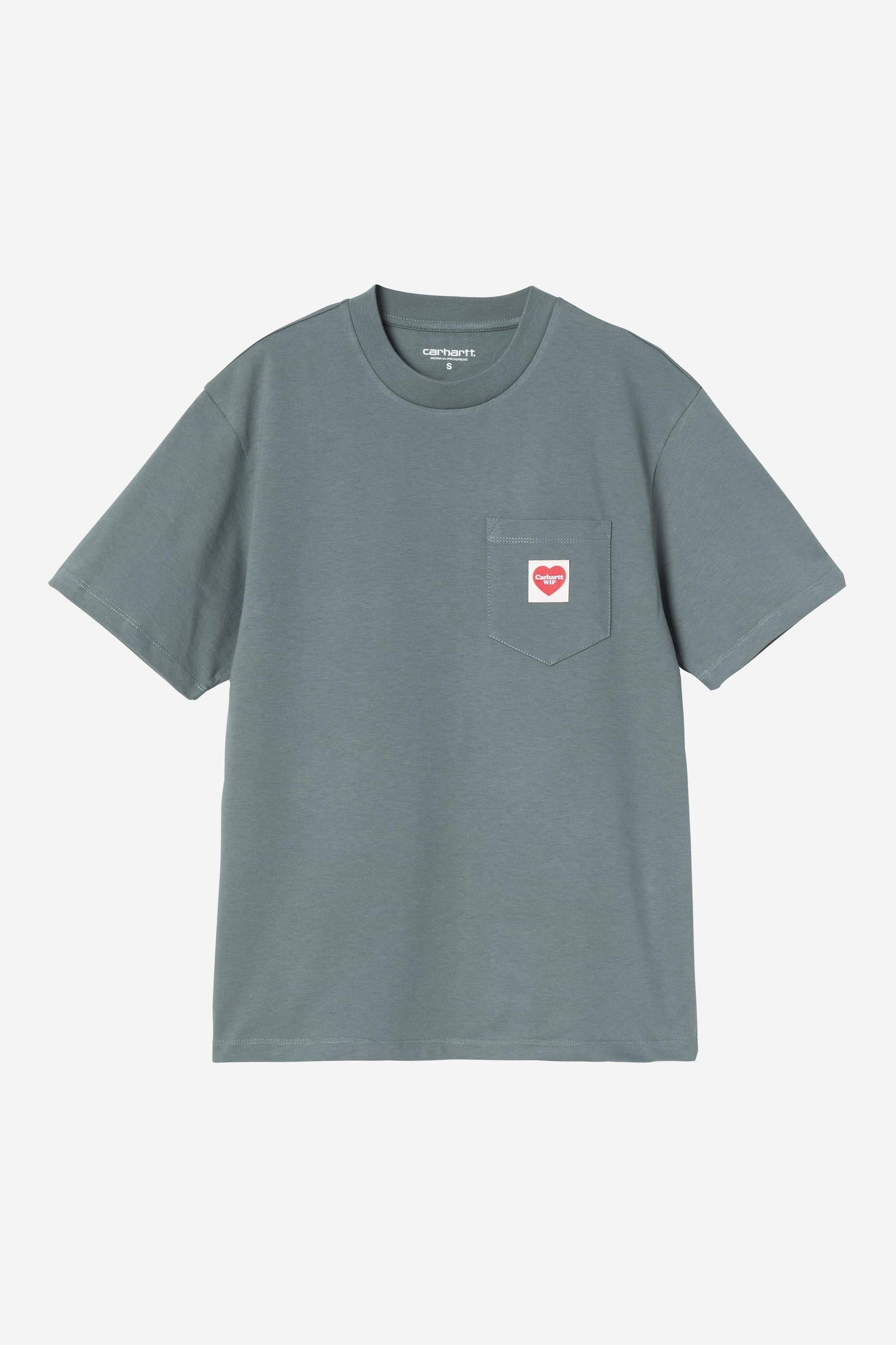 Pocket Heart T-Shirt Cozy Blue / Red