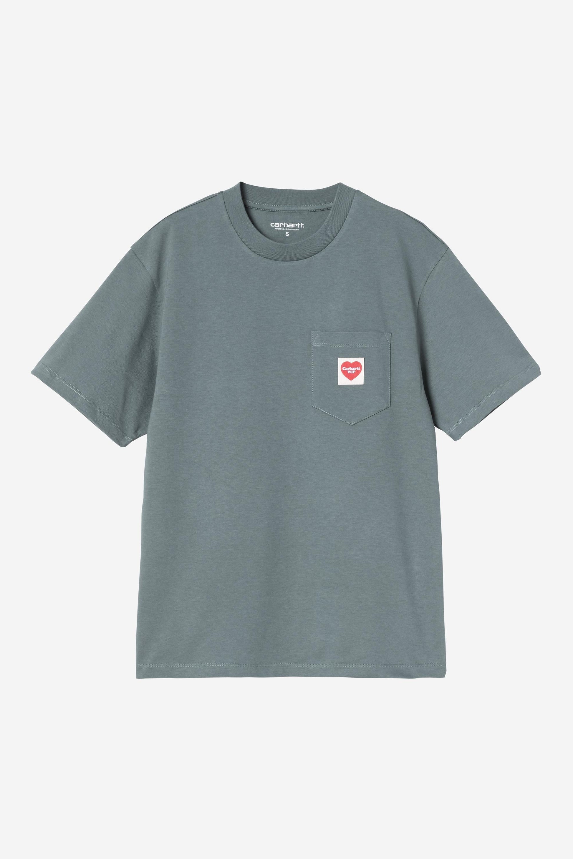 Pocket Heart T-Shirt Cozy Blue / Red