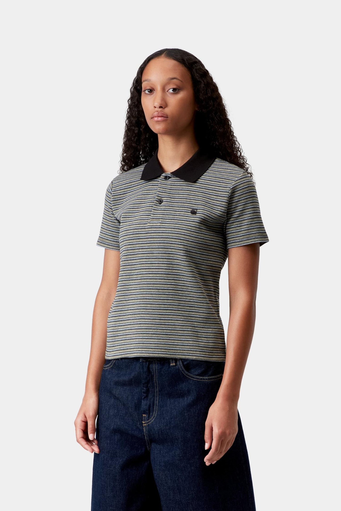 Short Sleeve Dion Stripe Polo Icaria