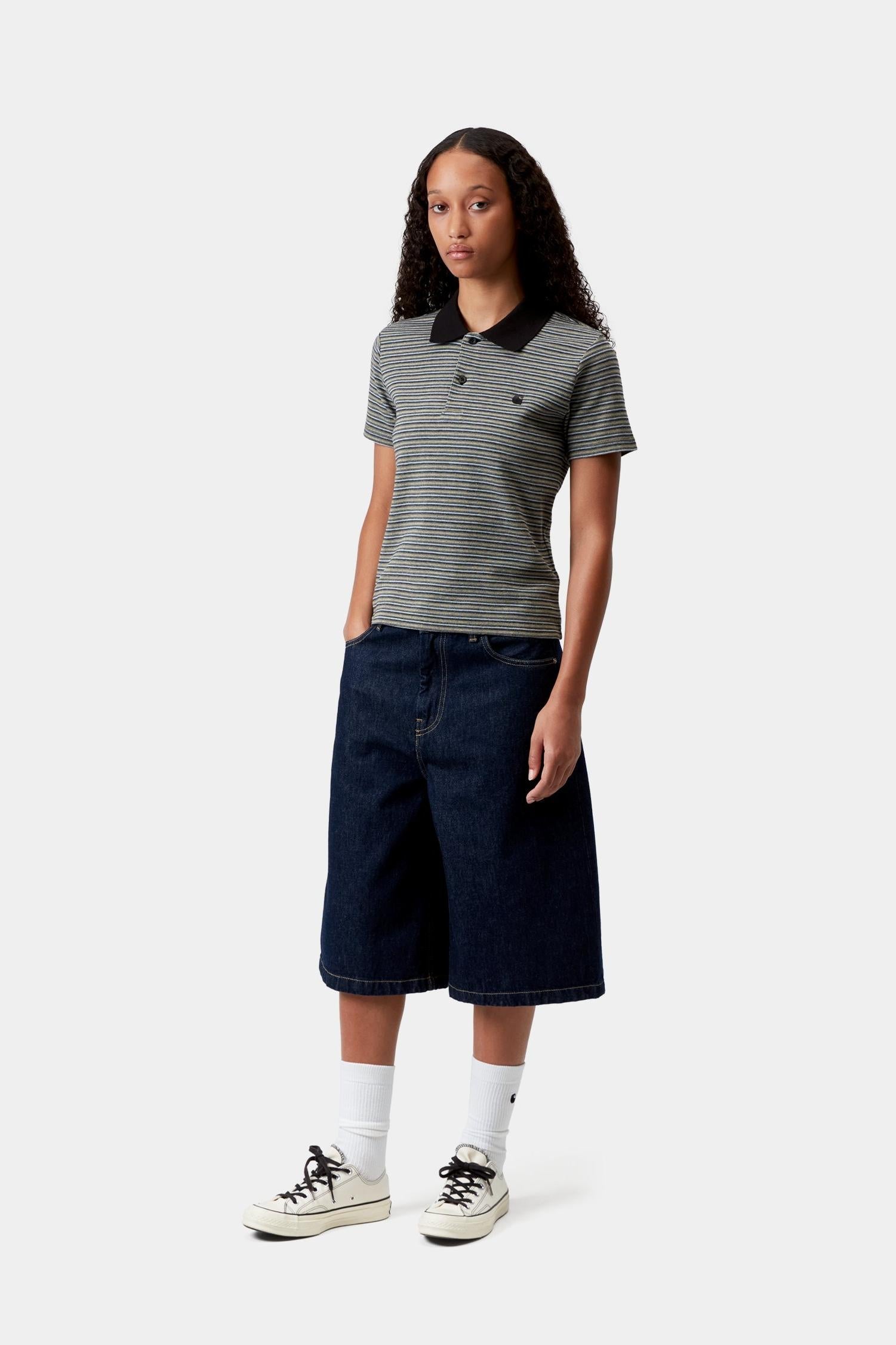 Short Sleeve Dion Stripe Polo Icaria