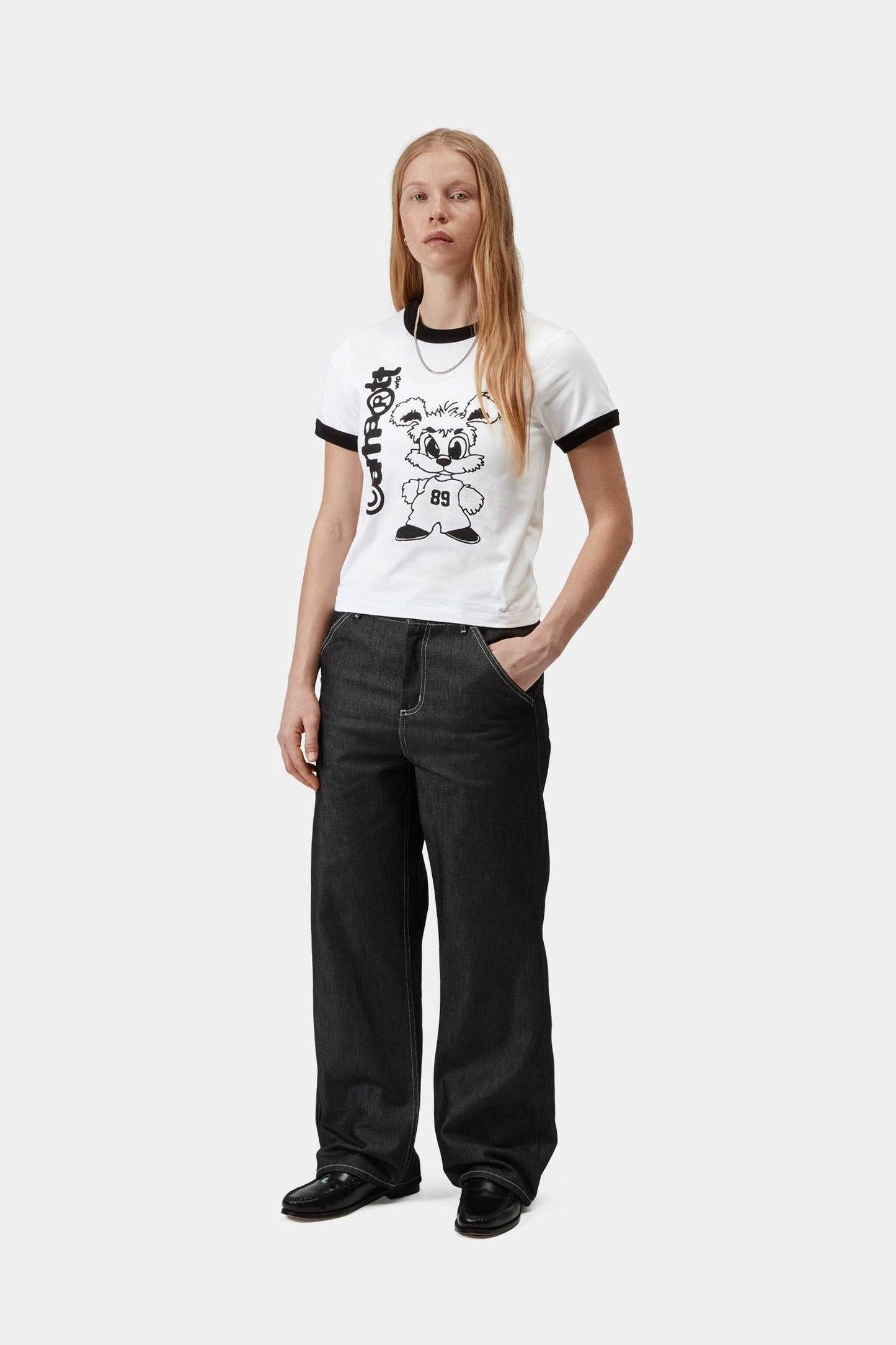 IP Ringer T-Shirt White / Black