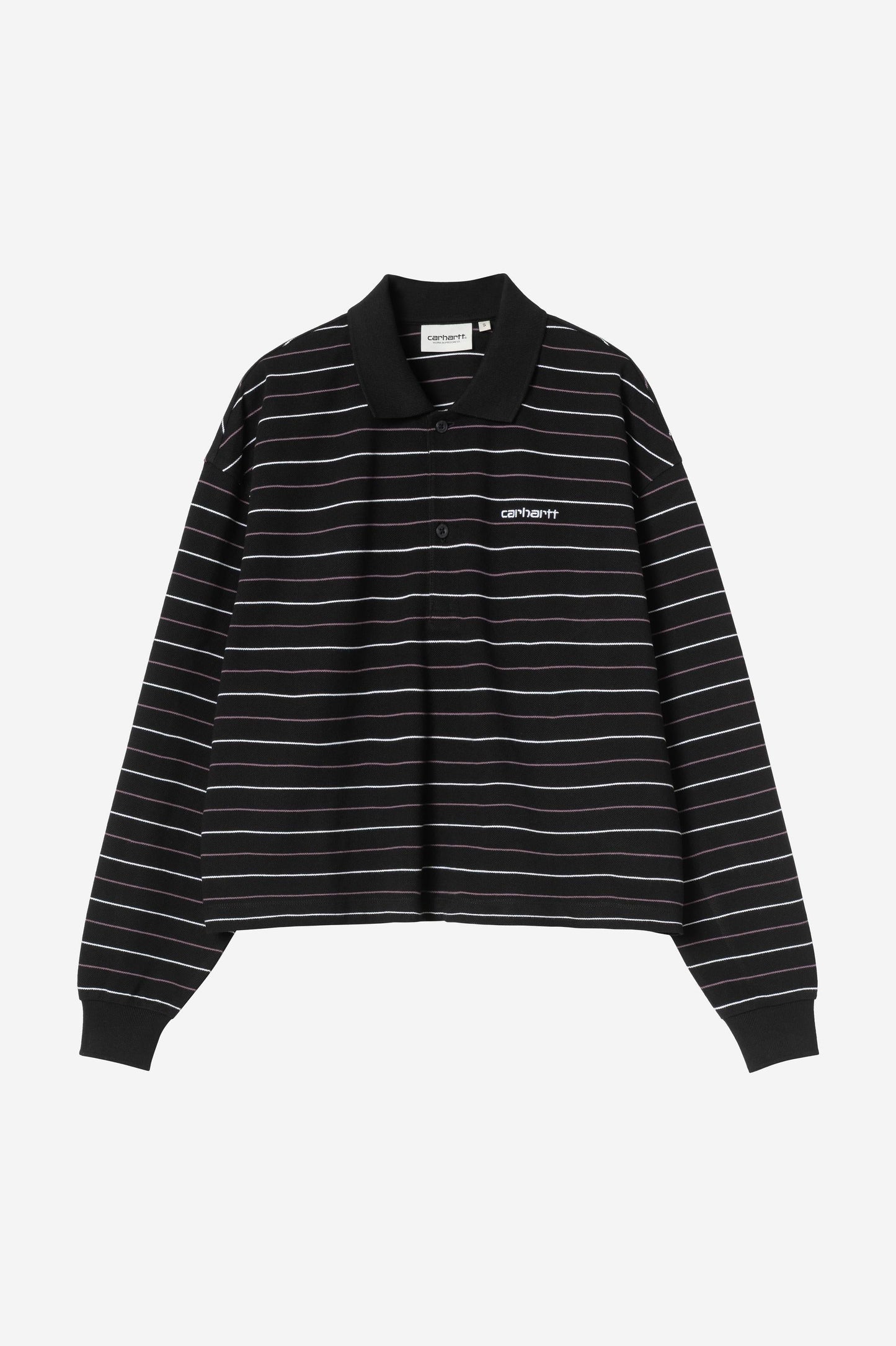 Mabel Stripe Polo Black