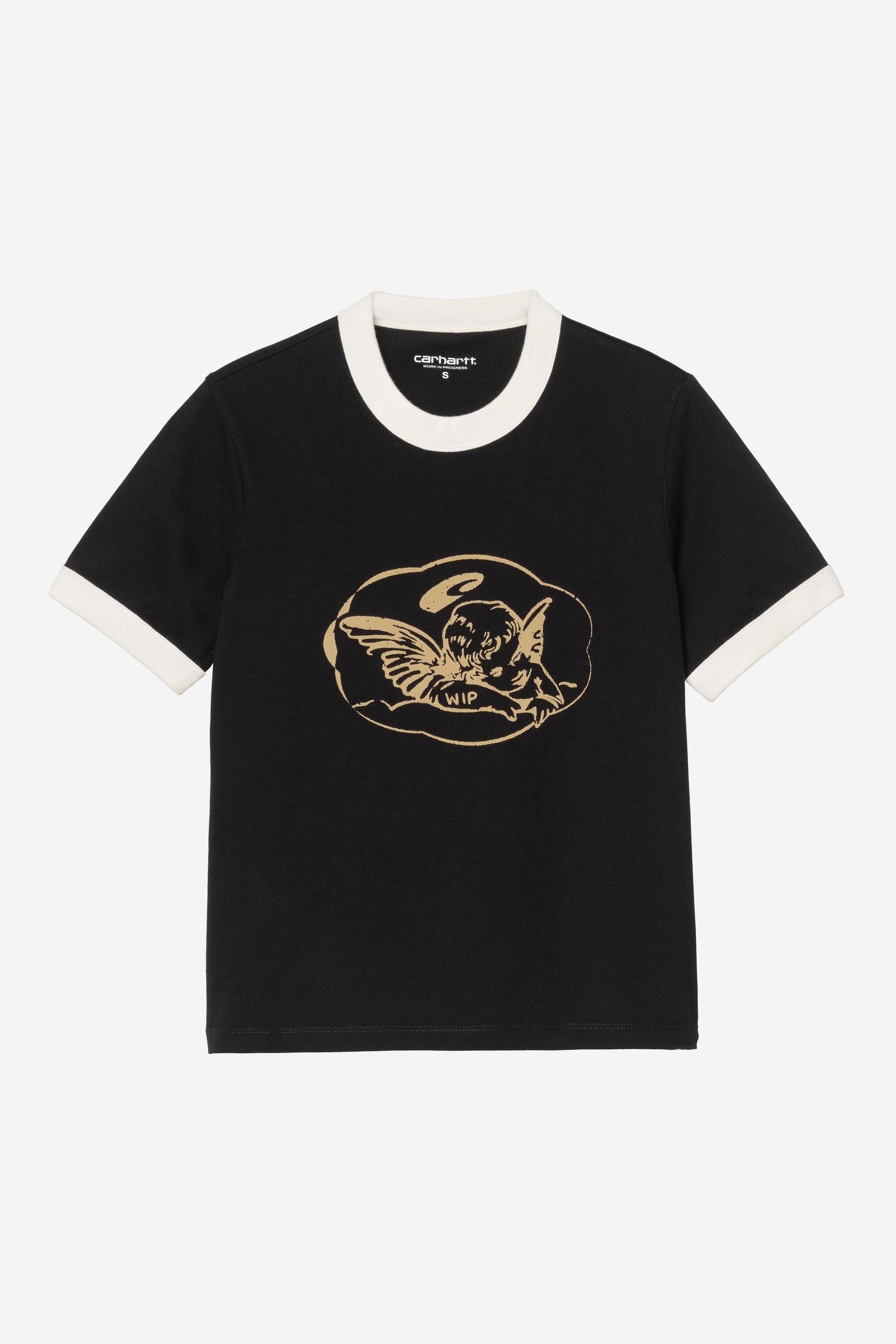 Reminiscing Ringer T-Shirt Black (Heavy Stone Wash)