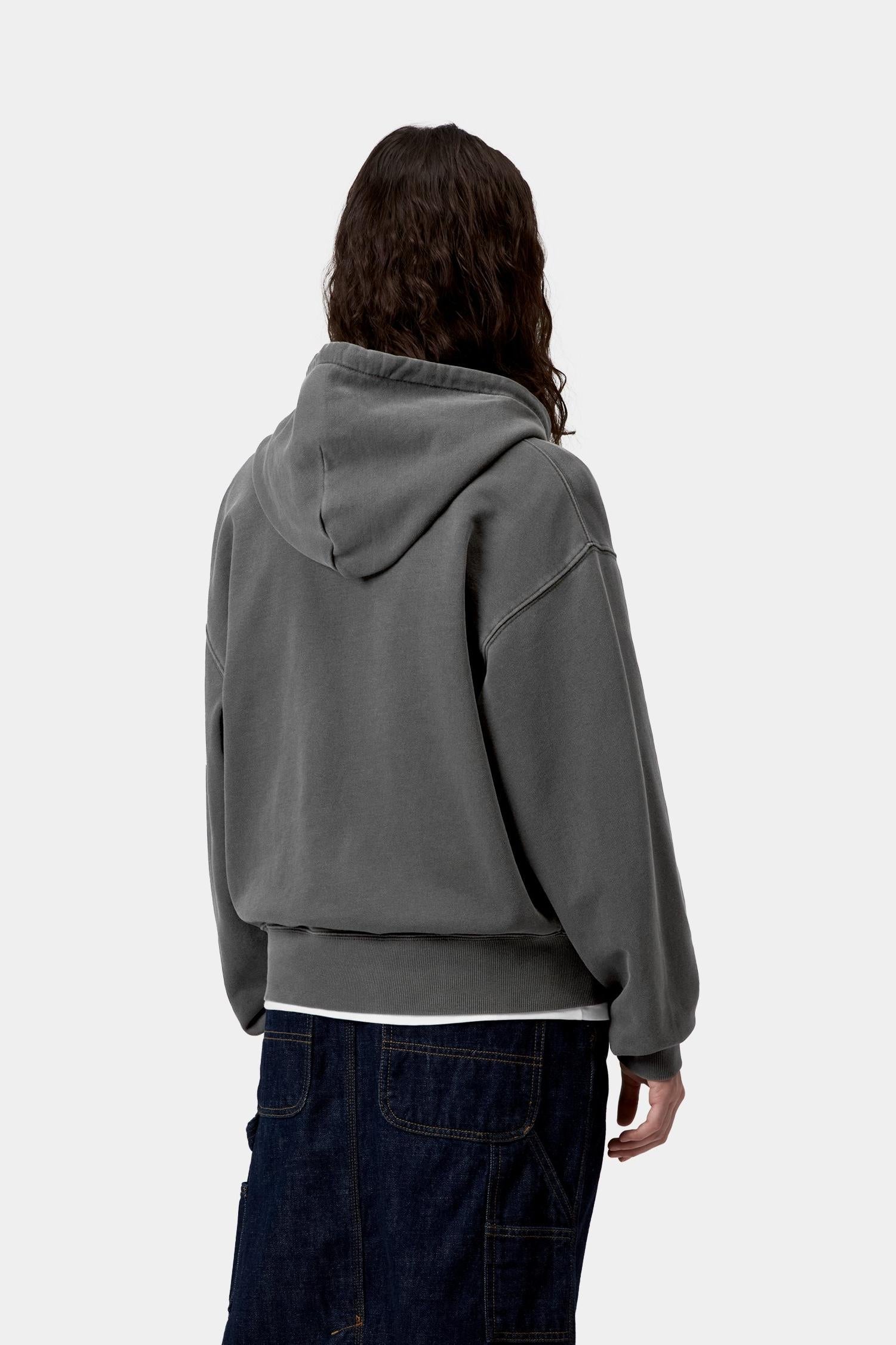 Hooded Nelson Jacket Black (Garment Dyed)