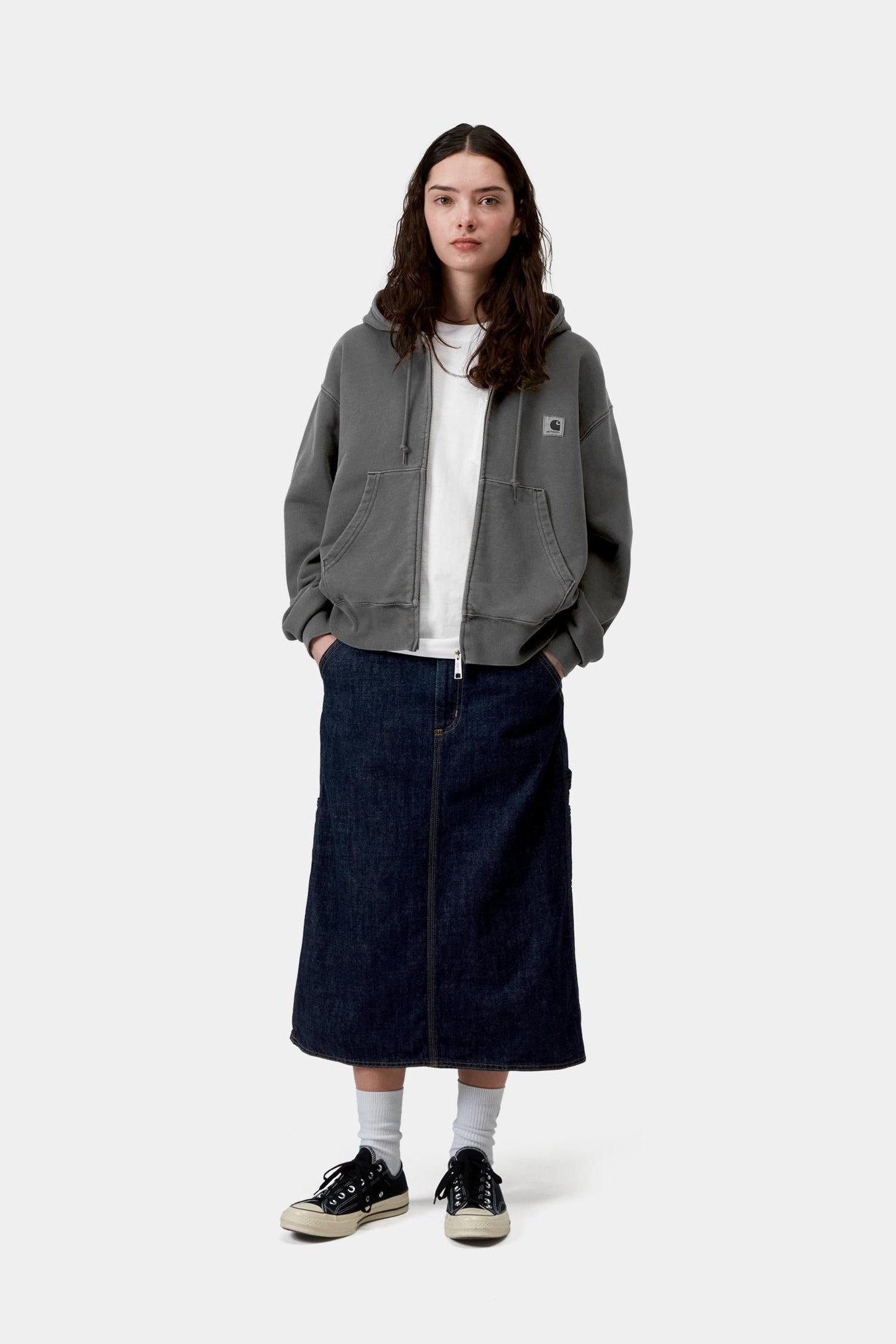 Hooded Nelson Jacket Black (Garment Dyed)
