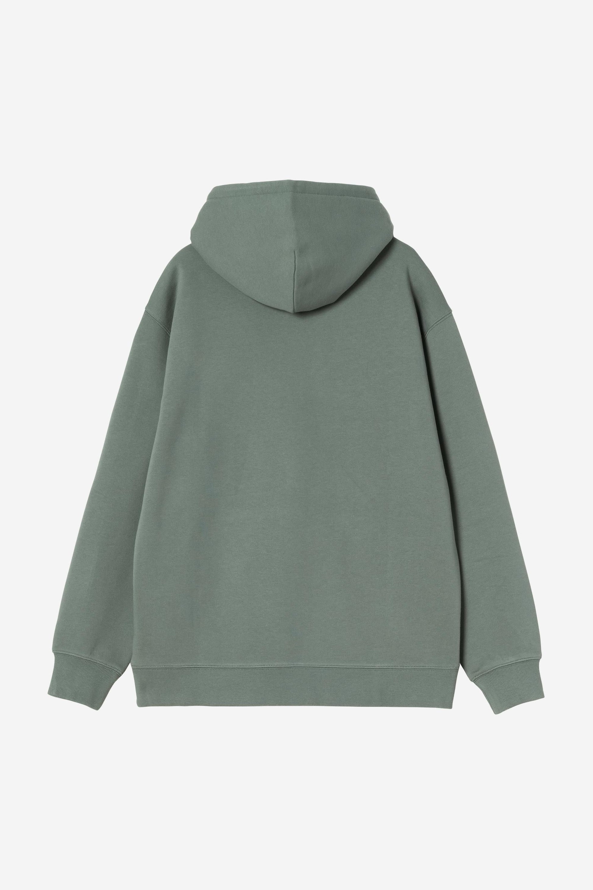 Hooded Carhartt Sweatshirt Velvet Green / Gentle Orange