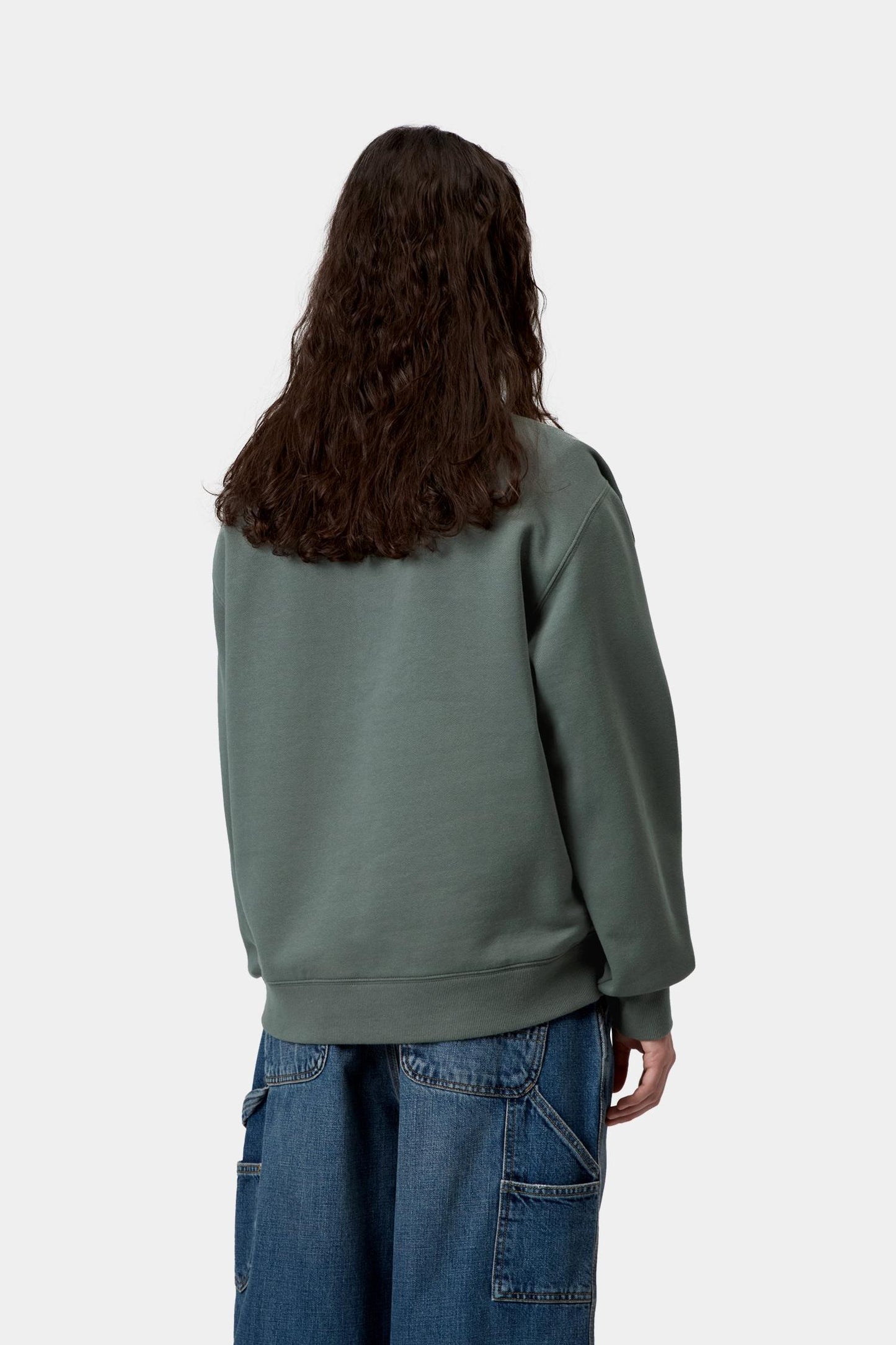 Carhartt Sweatshirt Velvet Green / Gentle Orange