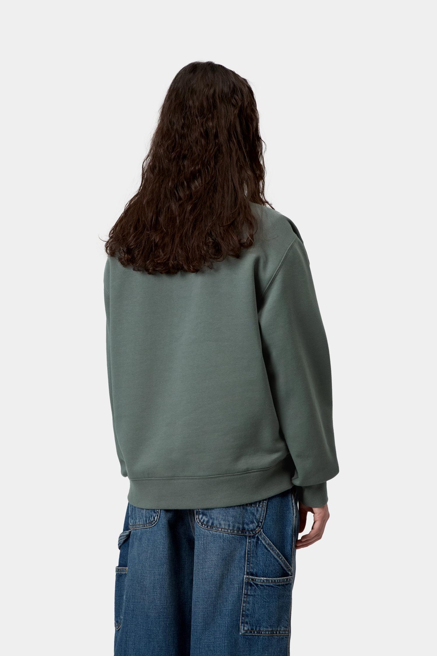 Carhartt Sweatshirt Velvet Green / Gentle Orange