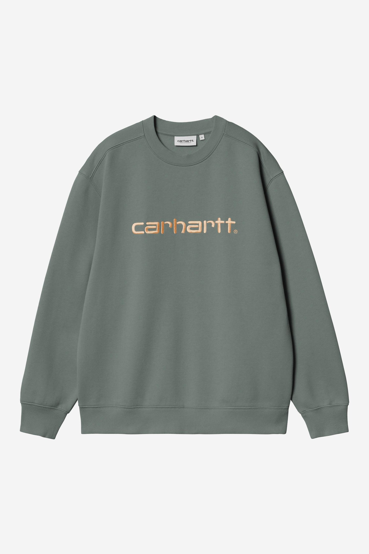 Carhartt Sweatshirt Velvet Green / Gentle Orange