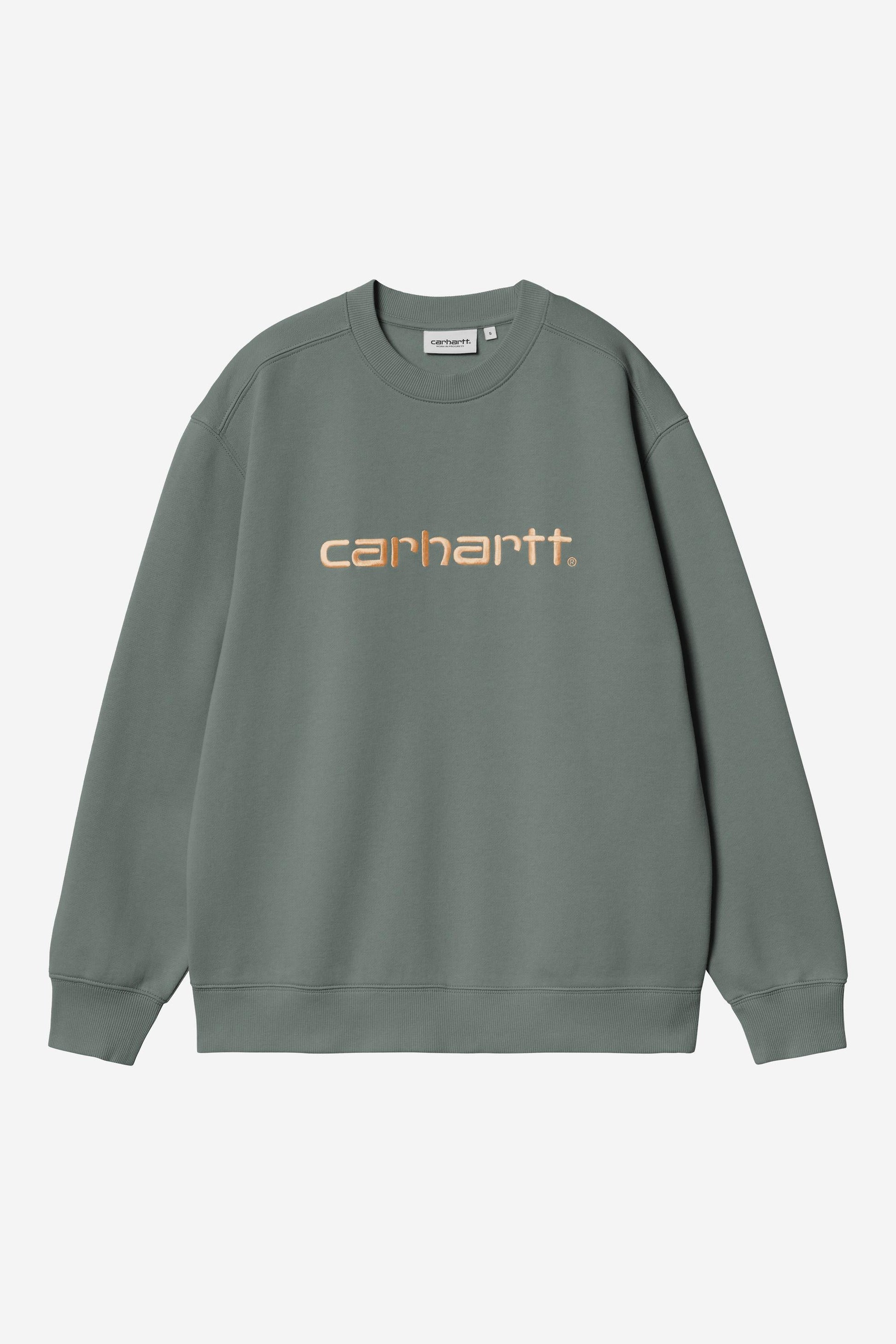 Carhartt Sweatshirt Velvet Green / Gentle Orange