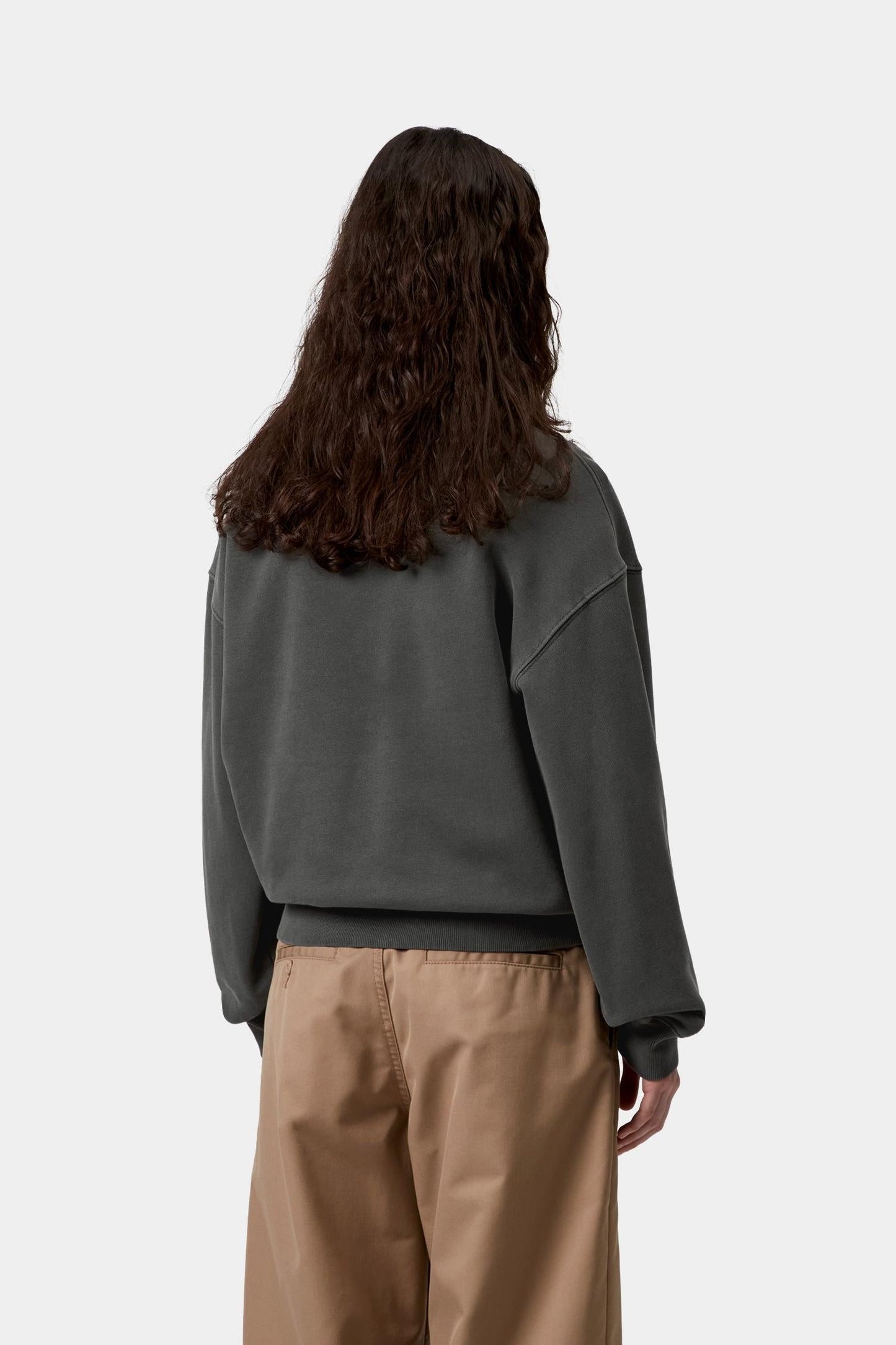 Women's Nelson Sweatshirt Black (Garment Dyed)
