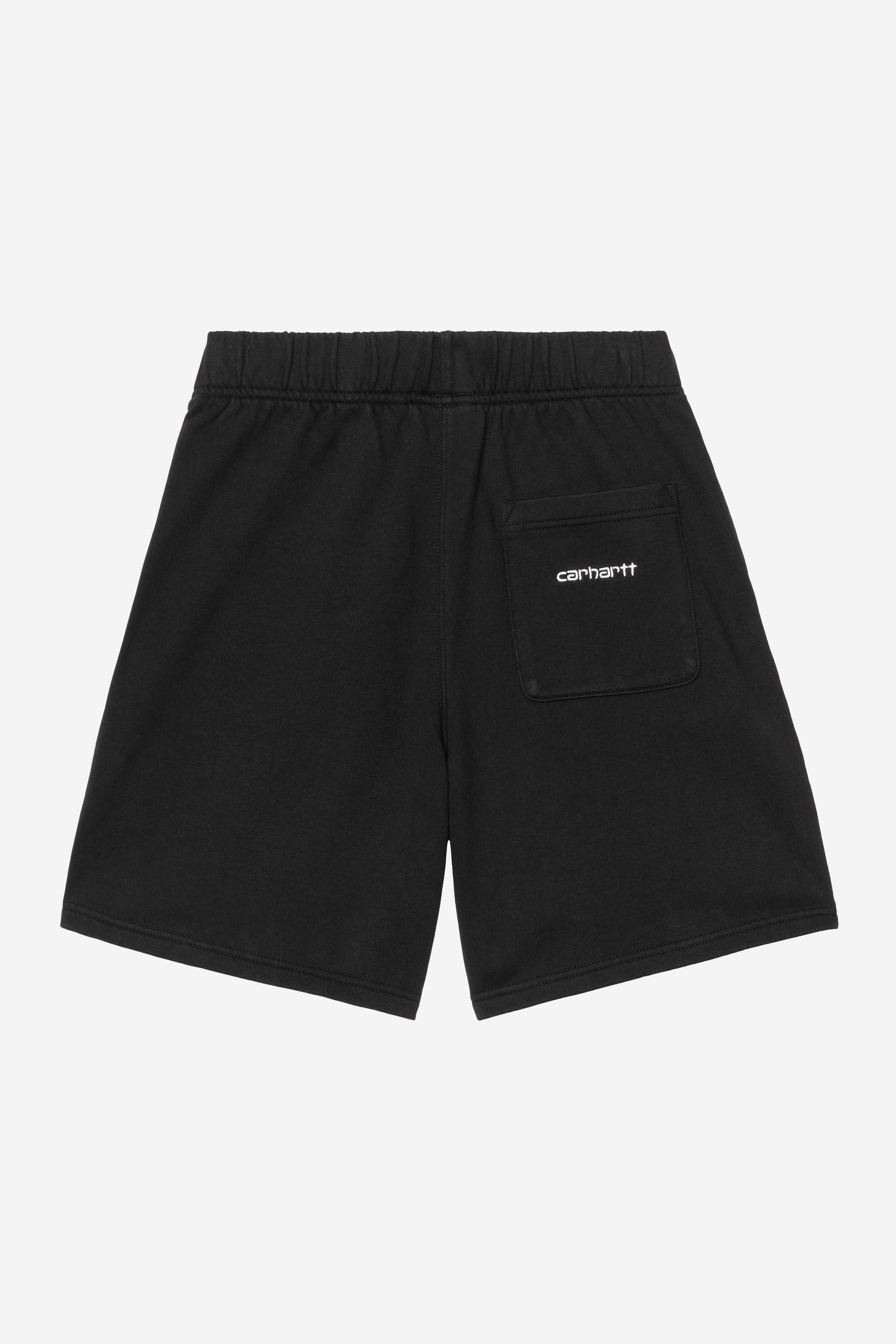 Brenta Sweat Short Black / White (Heavy Stone Wash)