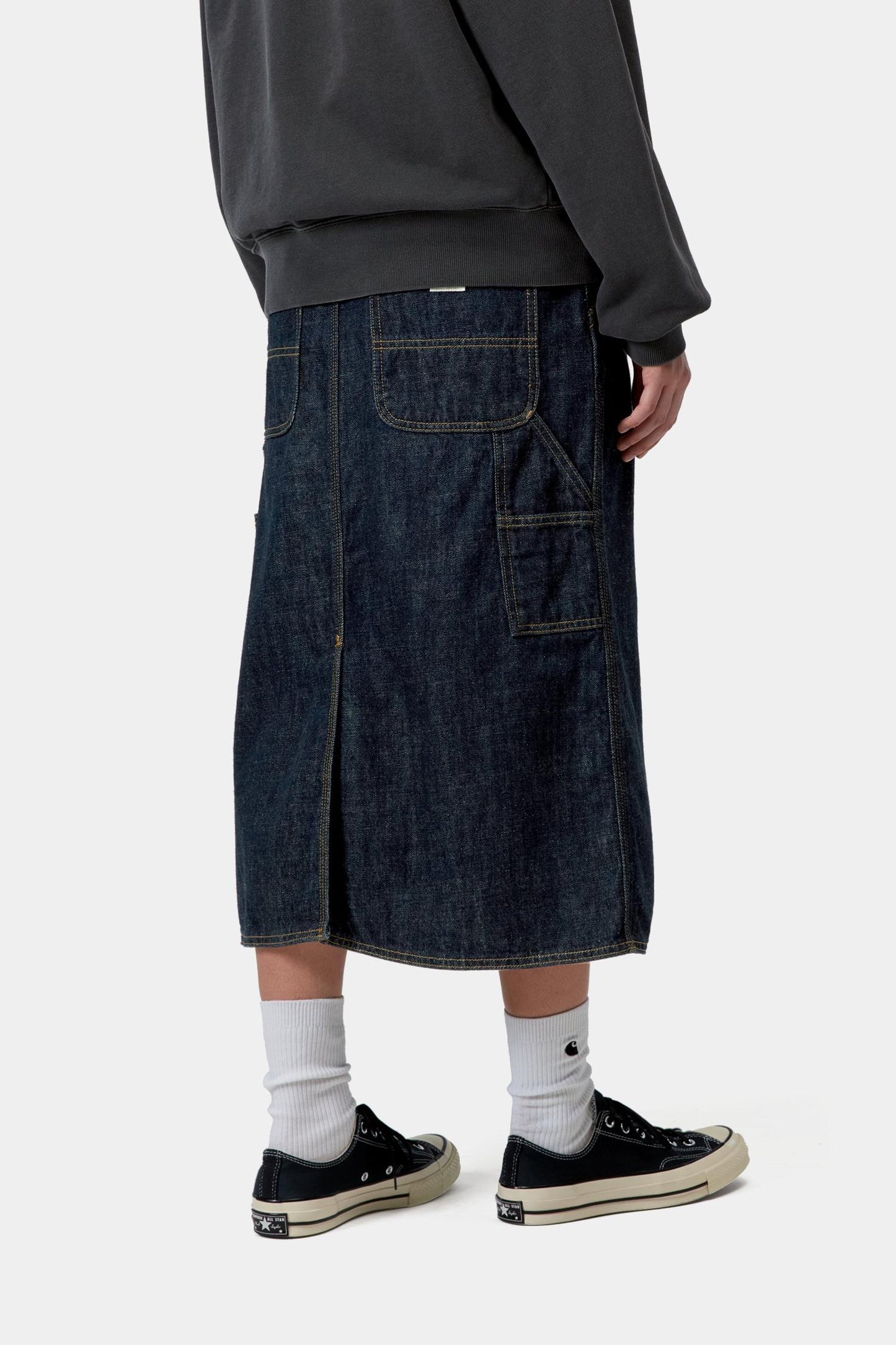 Single Knee Skirt Blue