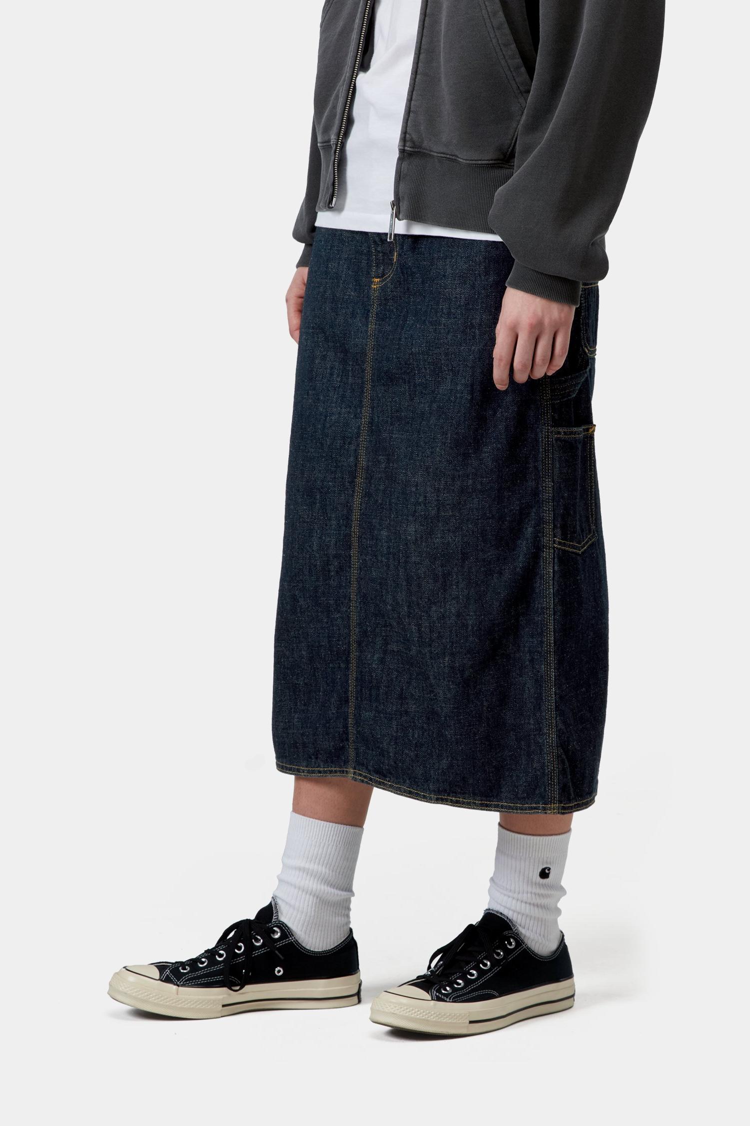 Single Knee Skirt Blue