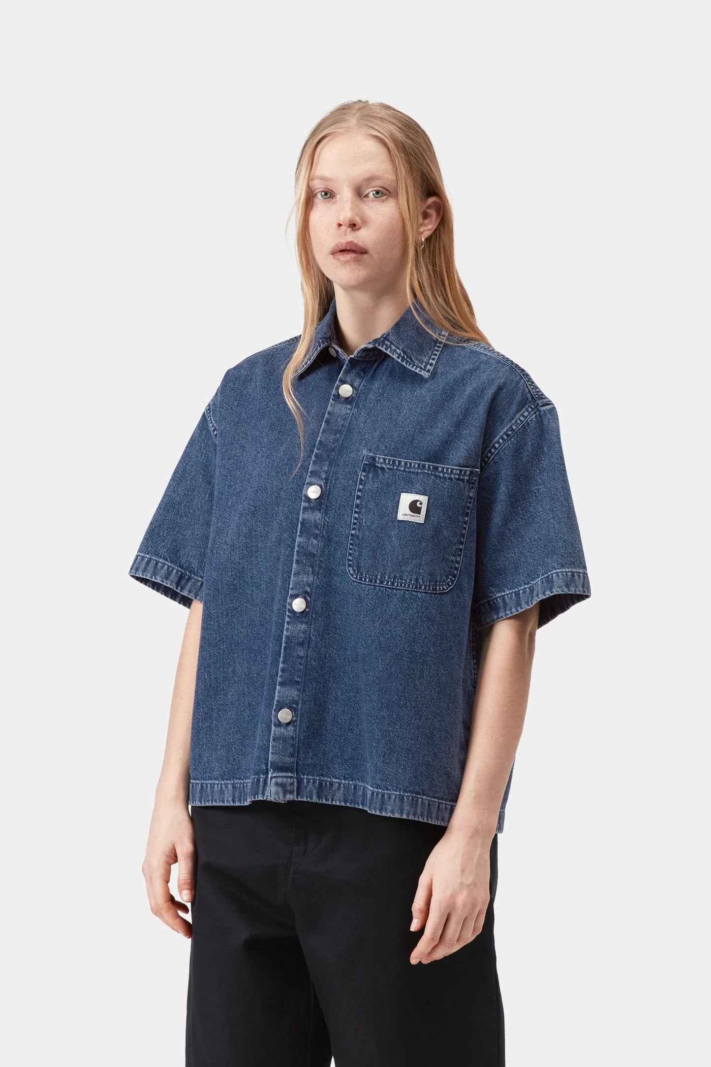 Short Sleeve Lovilia Shirt Blue (Stone Washed)