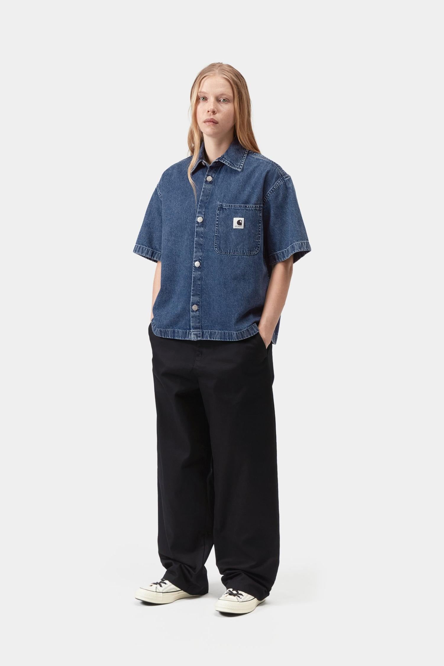 Short Sleeve Lovilia Shirt Blue (Stone Washed)
