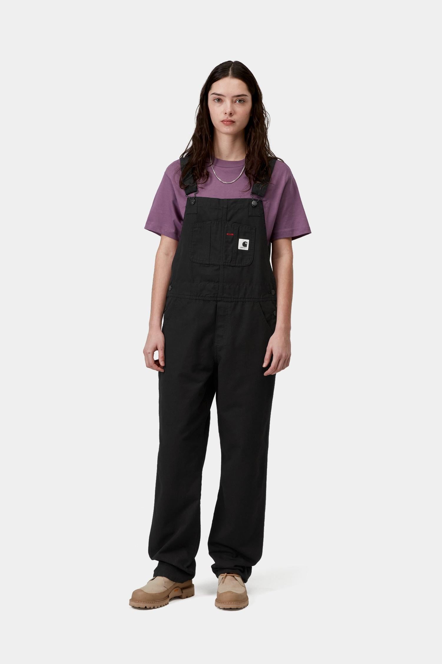 Women's Bib Overall Straight - Canvas Black