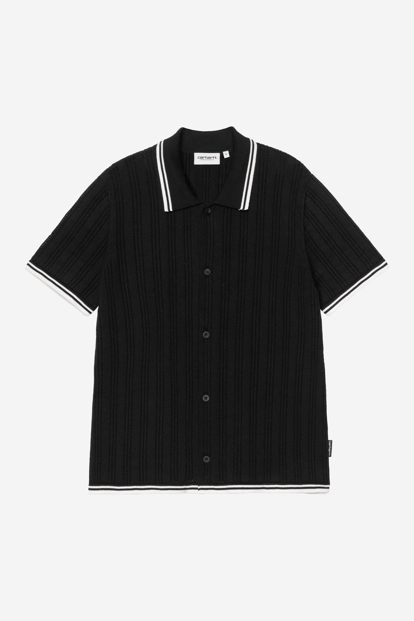 Women's Short Sleeve Ramsey Knit Shirt Black