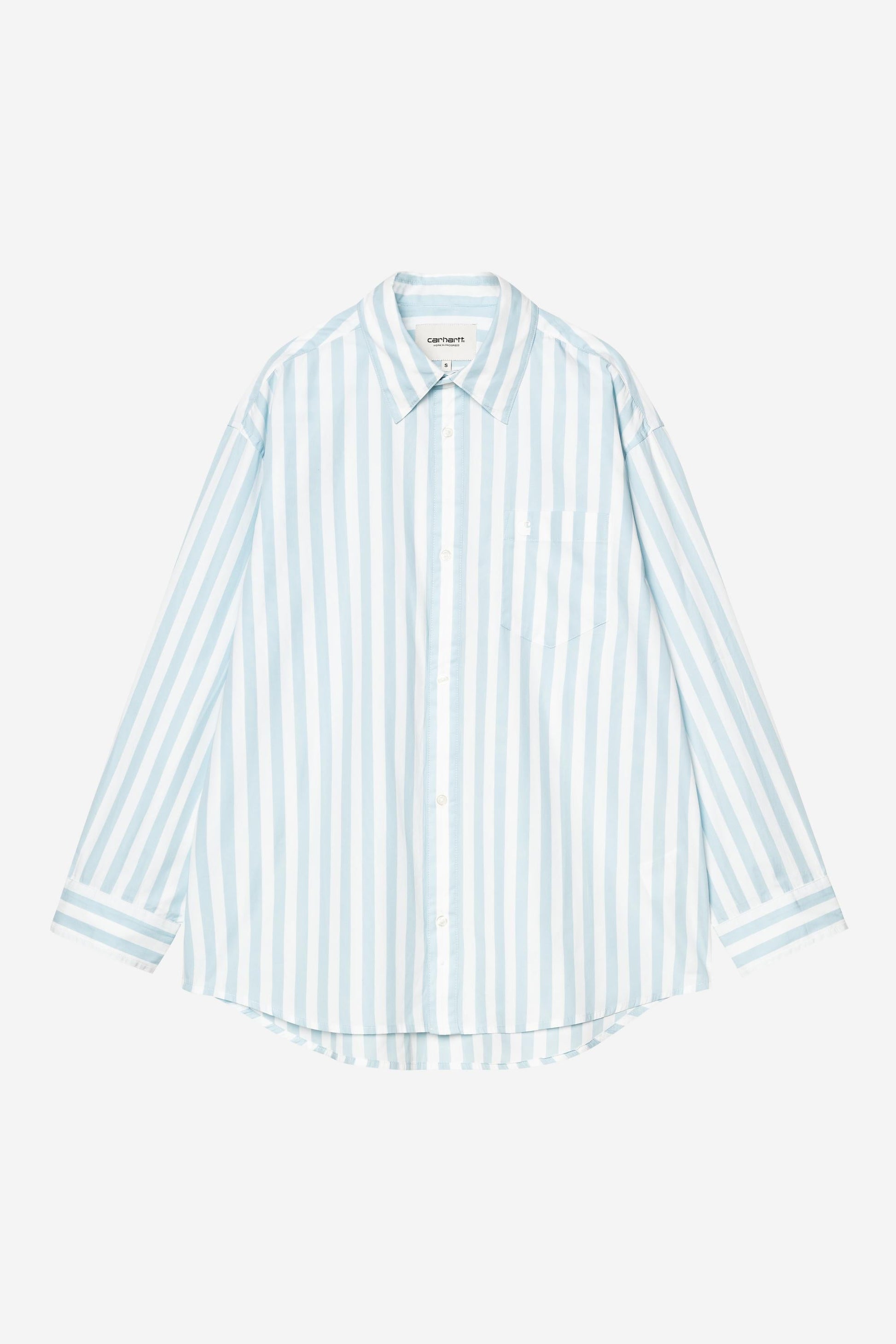 Royce Stripe Shirt Icaria / White