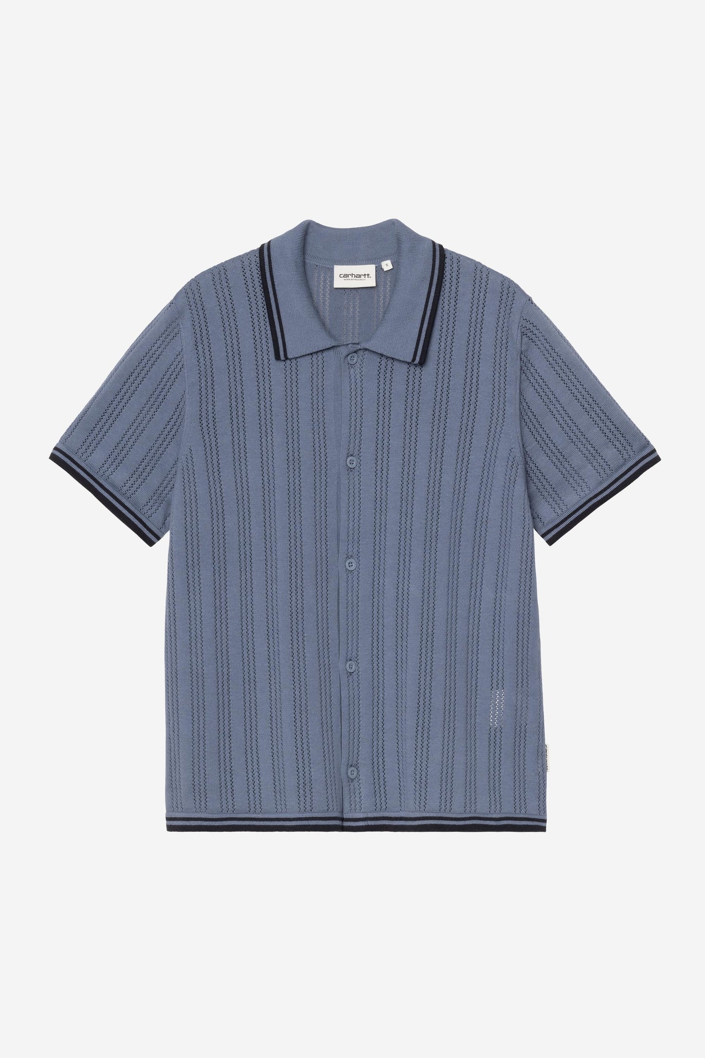 Women's Short Sleeve Ramsey Knit Shirt Velvet Blue