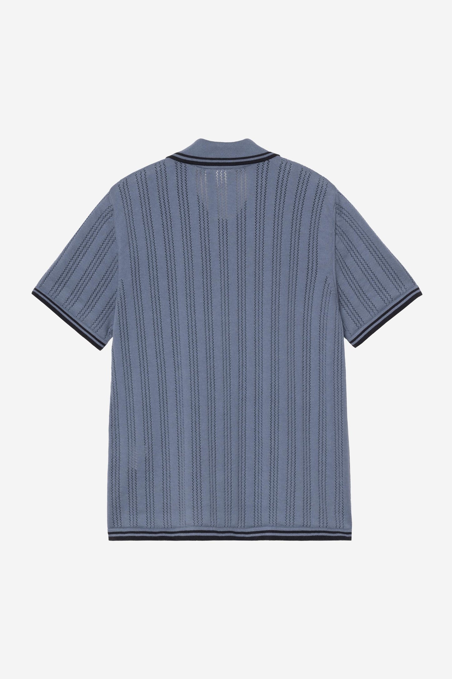 Women's Short Sleeve Ramsey Knit Shirt Velvet Blue