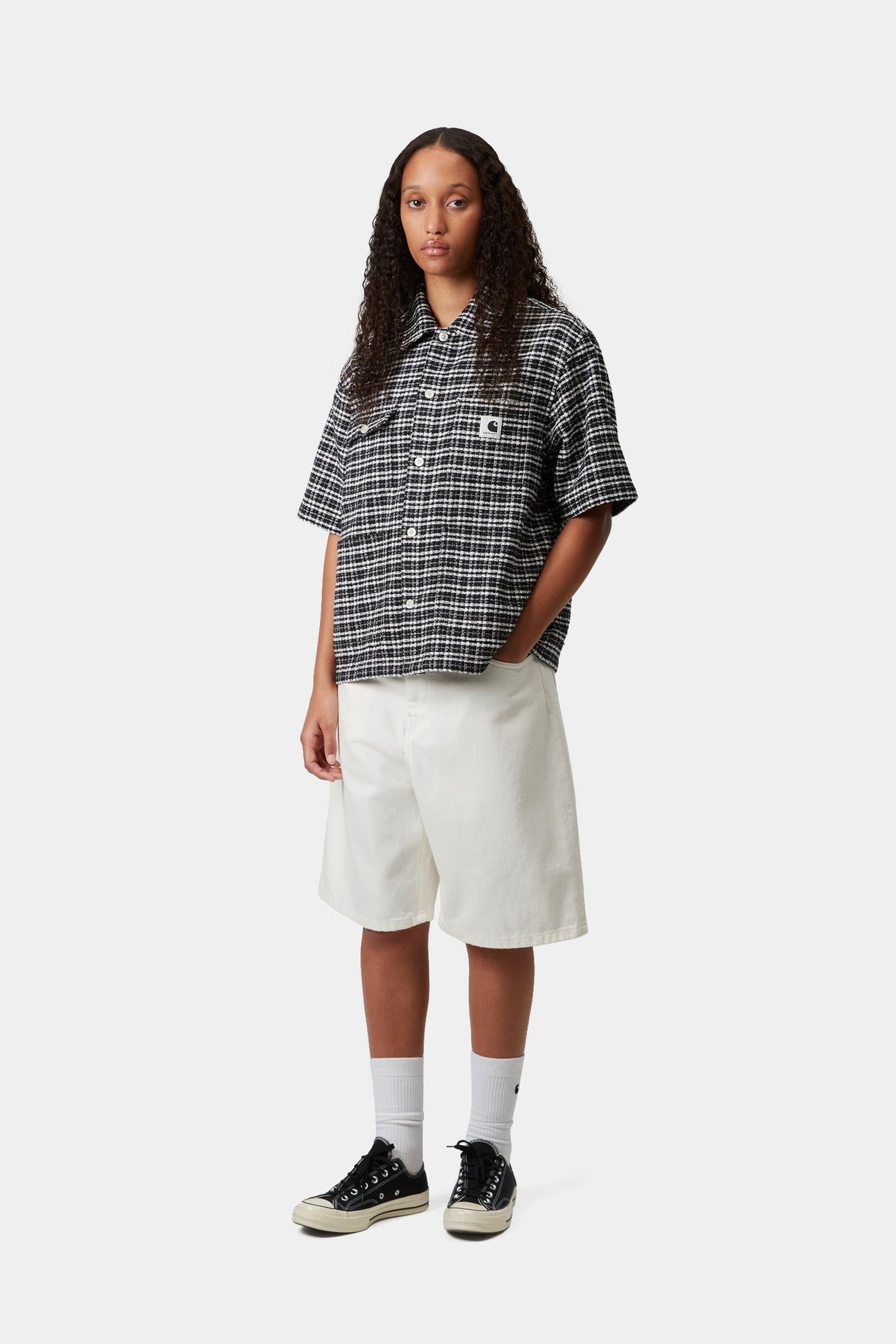 Short Sleeve Michigan Shirt Black Kander Check
