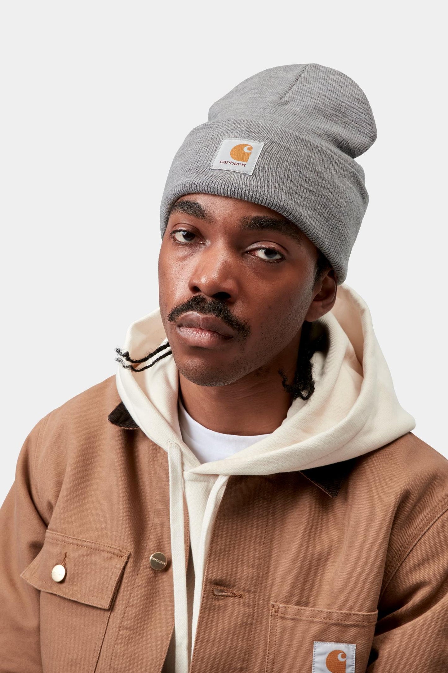 Acrylic Watch Hat Grey Heather