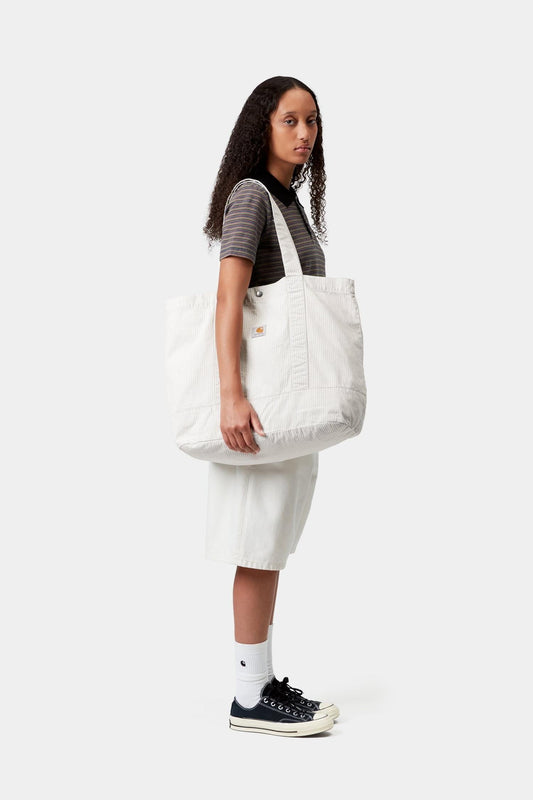 Mercer Stripe Tote Bag Graphite / Wax (Bleached)