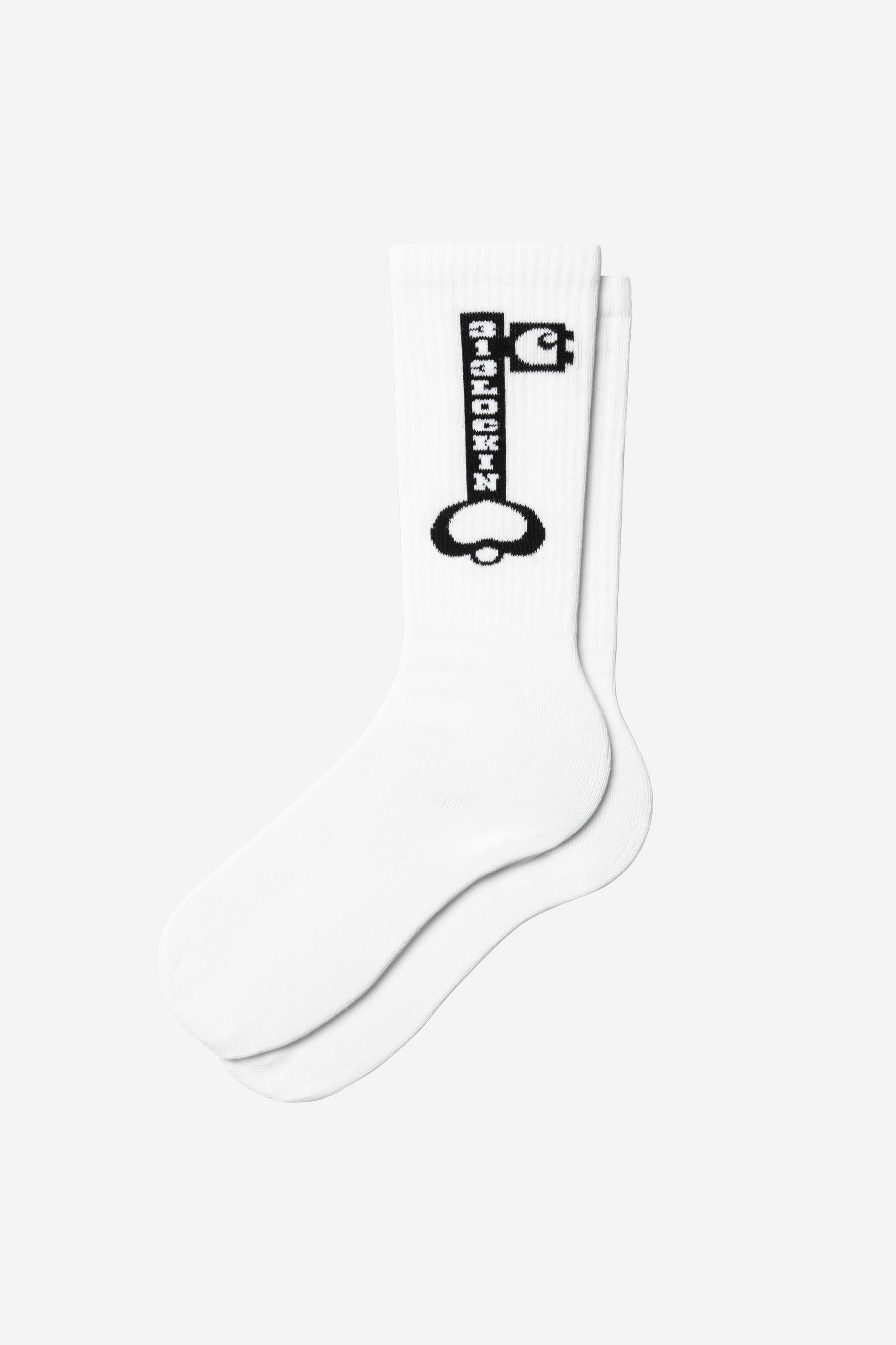 Locked Socks White / Black