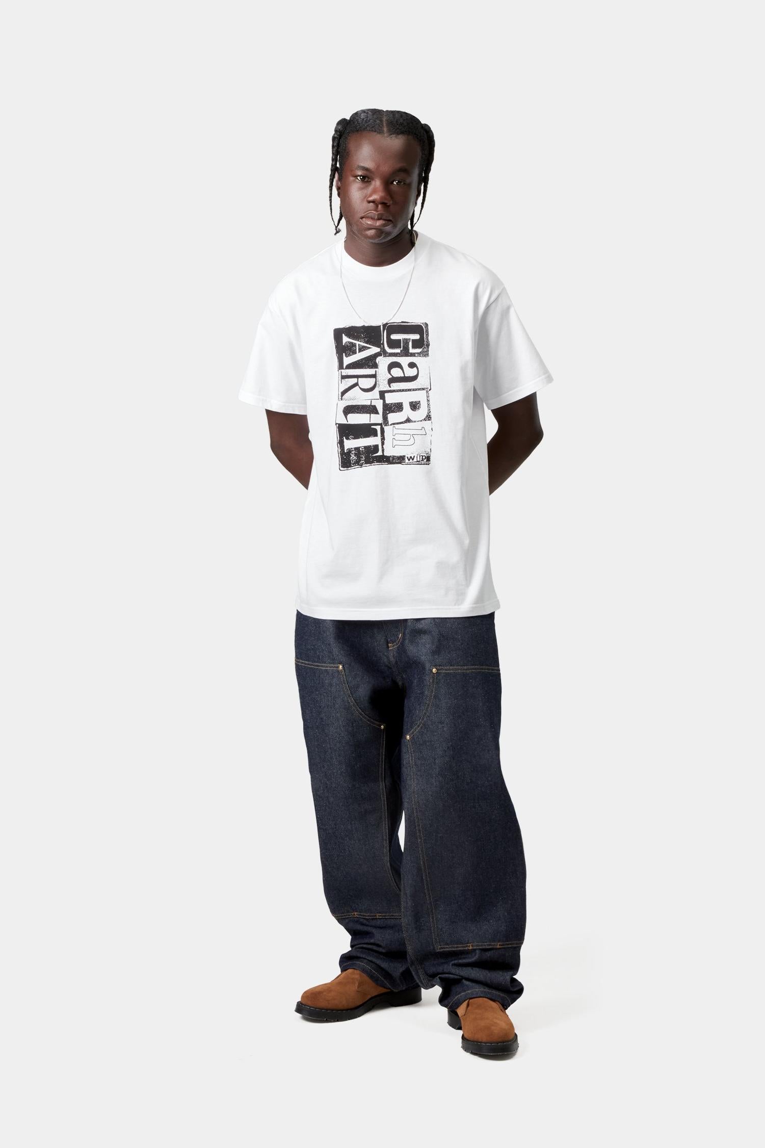 Moving Letterpress T-Shirt White