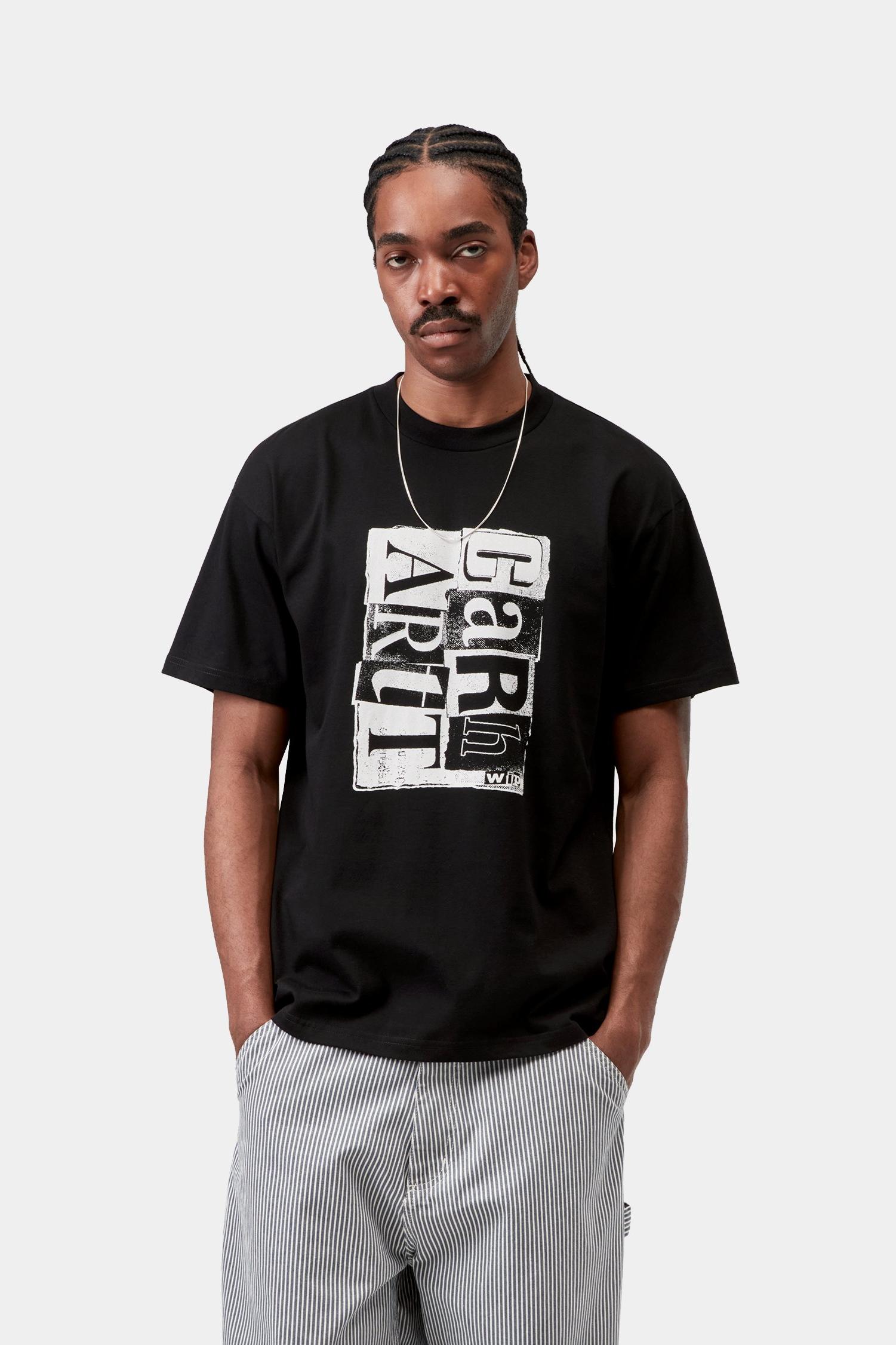 Moving Letterpress T-Shirt Black