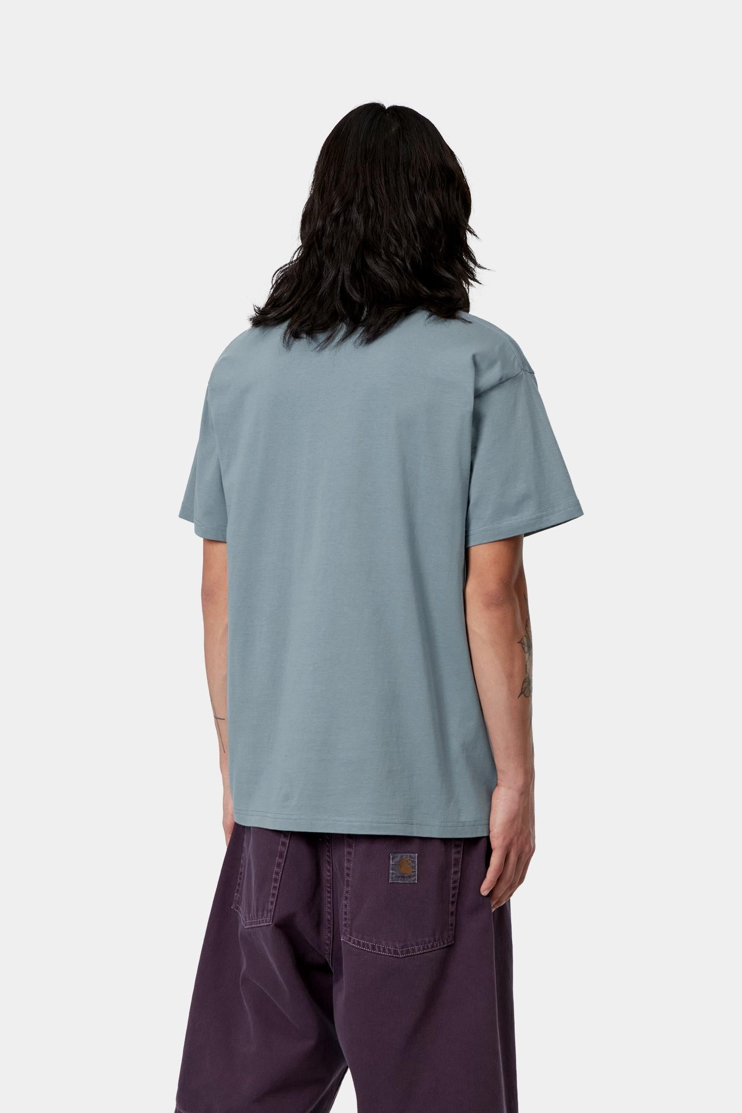 Moving Letterpress T-Shirt Velvet Blue