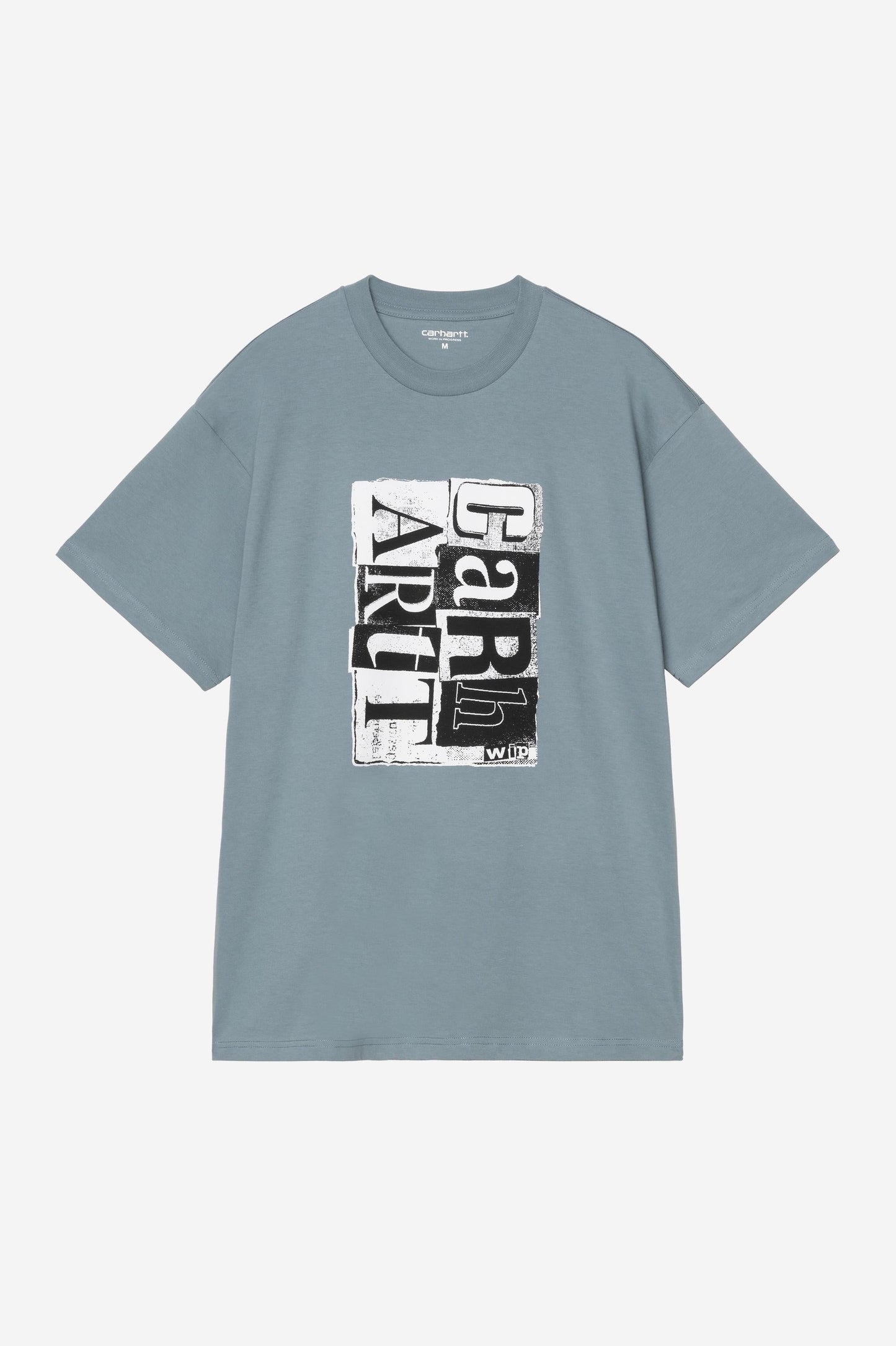 Moving Letterpress T-Shirt Velvet Blue