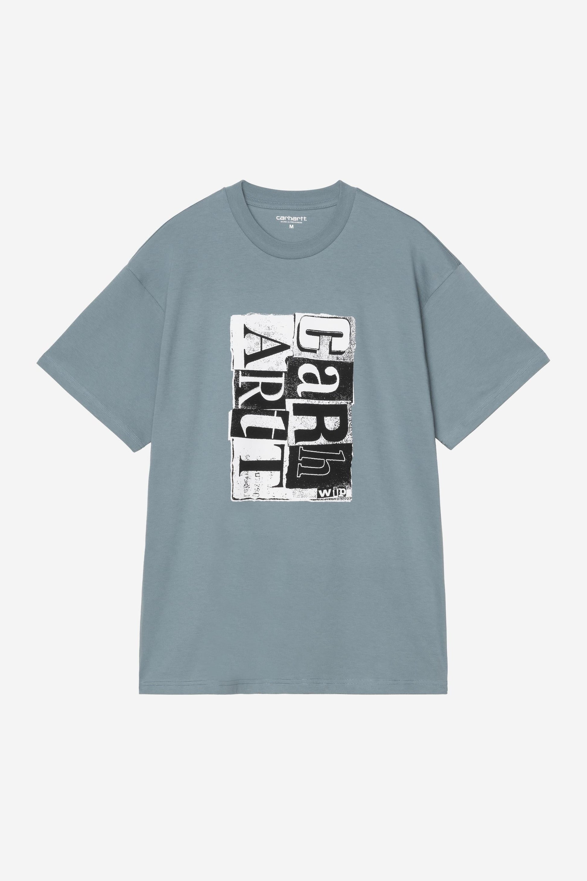 Moving Letterpress T-Shirt Velvet Blue