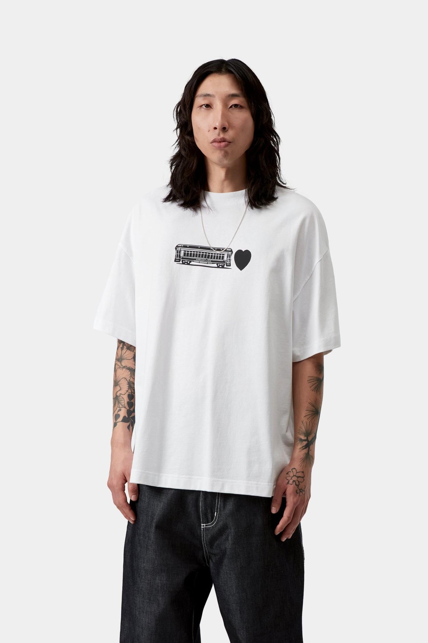 Deconstructed Label T-Shirt White