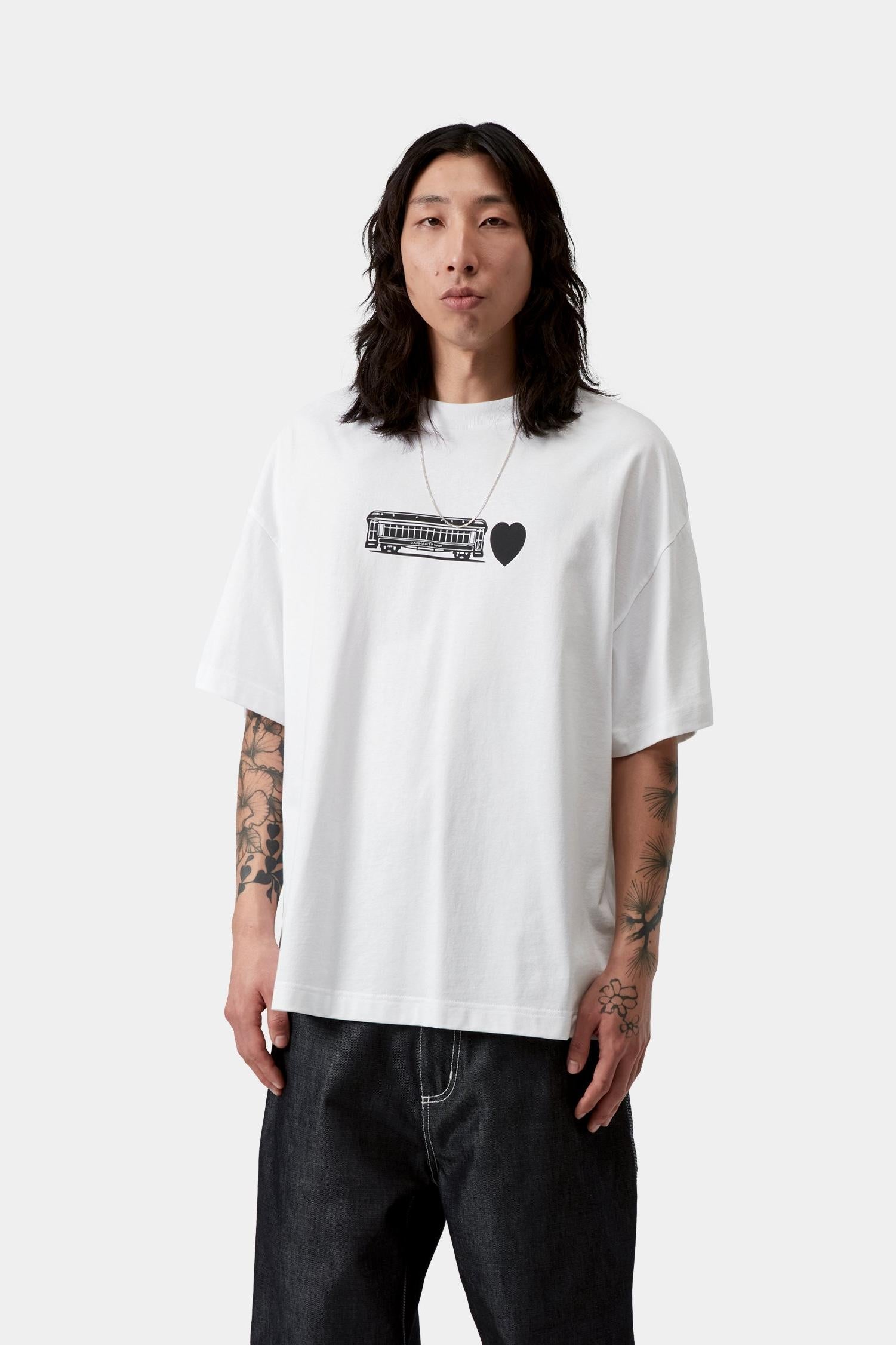 Deconstructed Label T-Shirt White