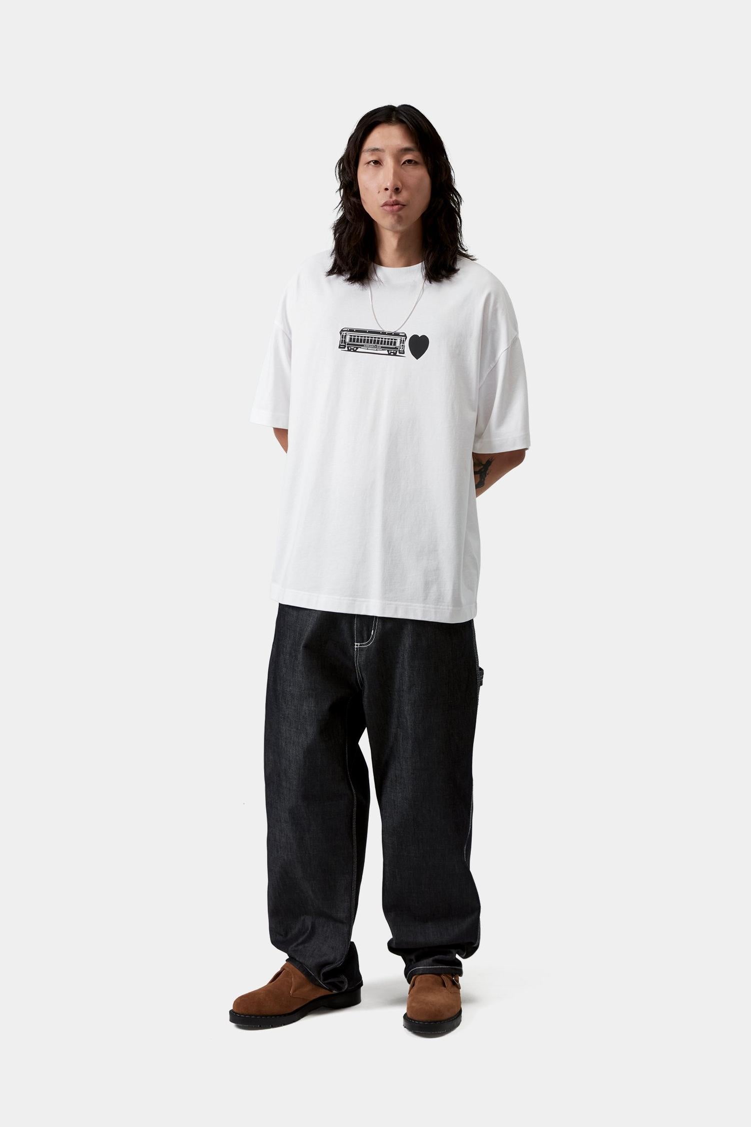 Deconstructed Label T-Shirt White