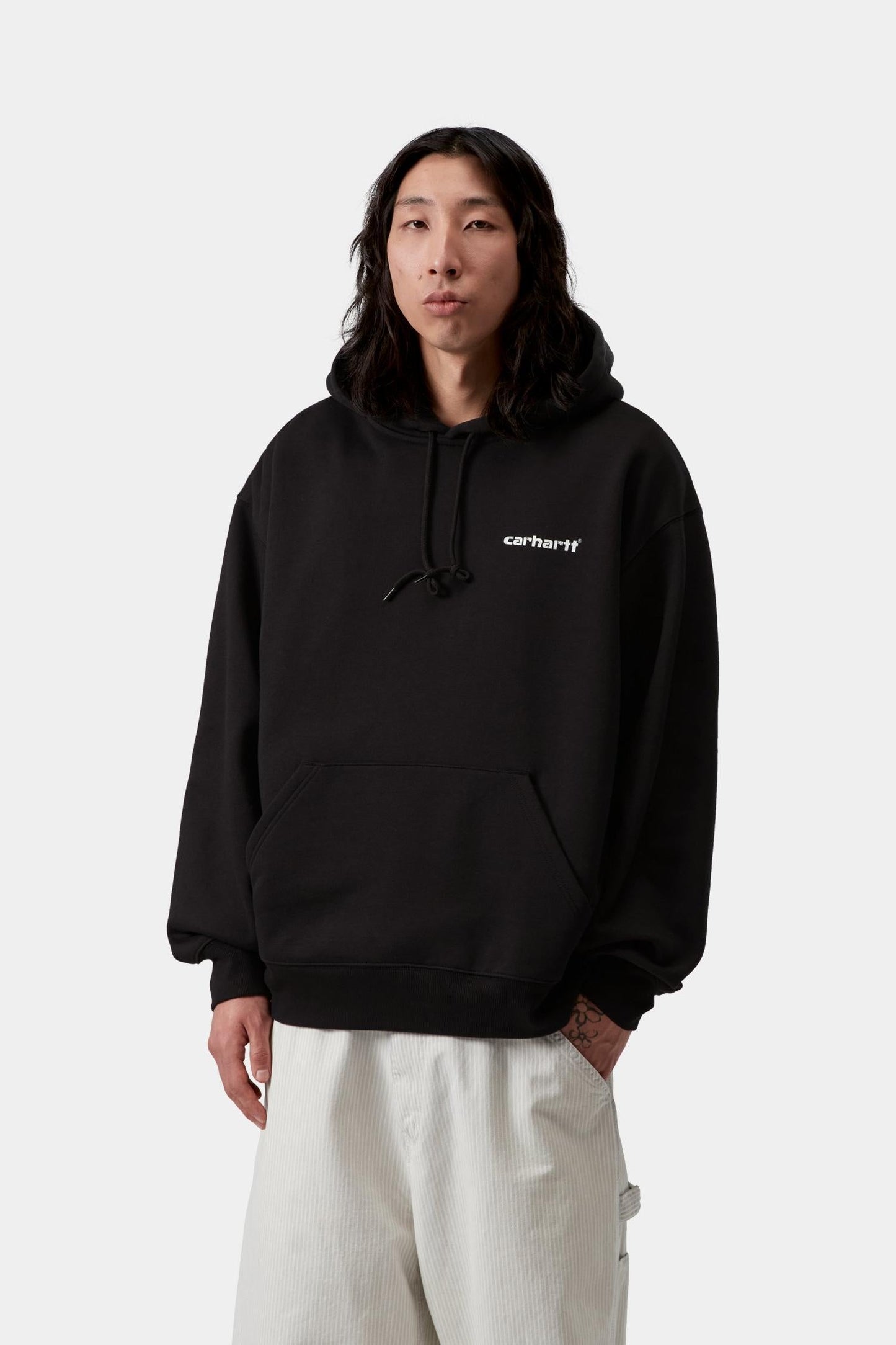 Hooded Caps Sweatshirt Black