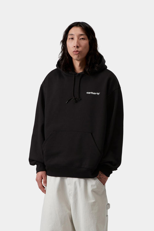 Hooded Caps Sweatshirt Black
