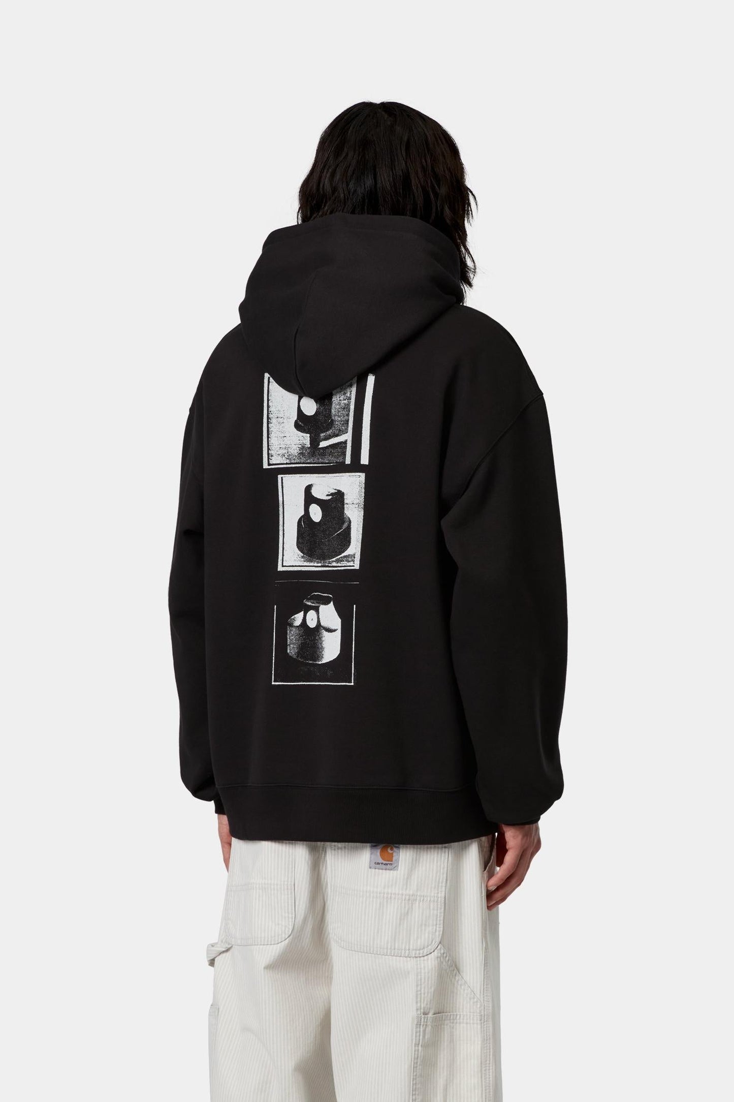 Hooded Caps Sweatshirt Black