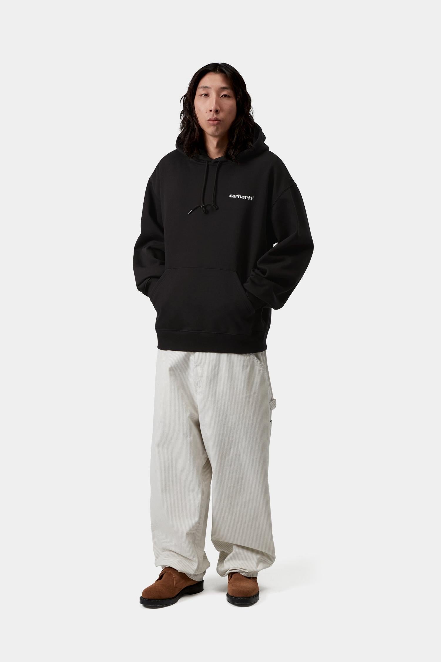 Hooded Caps Sweatshirt Black