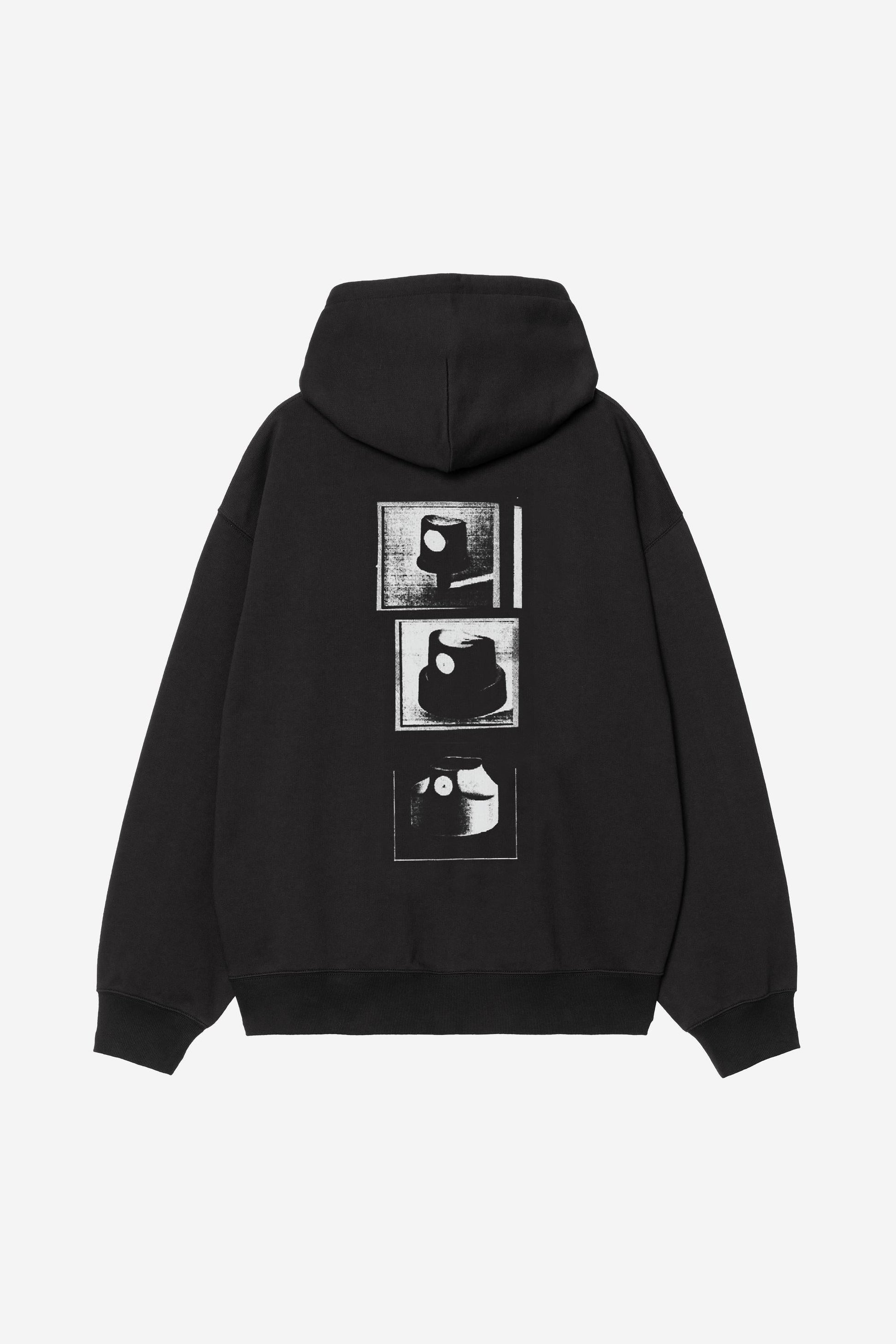 Hooded Caps Sweatshirt Black